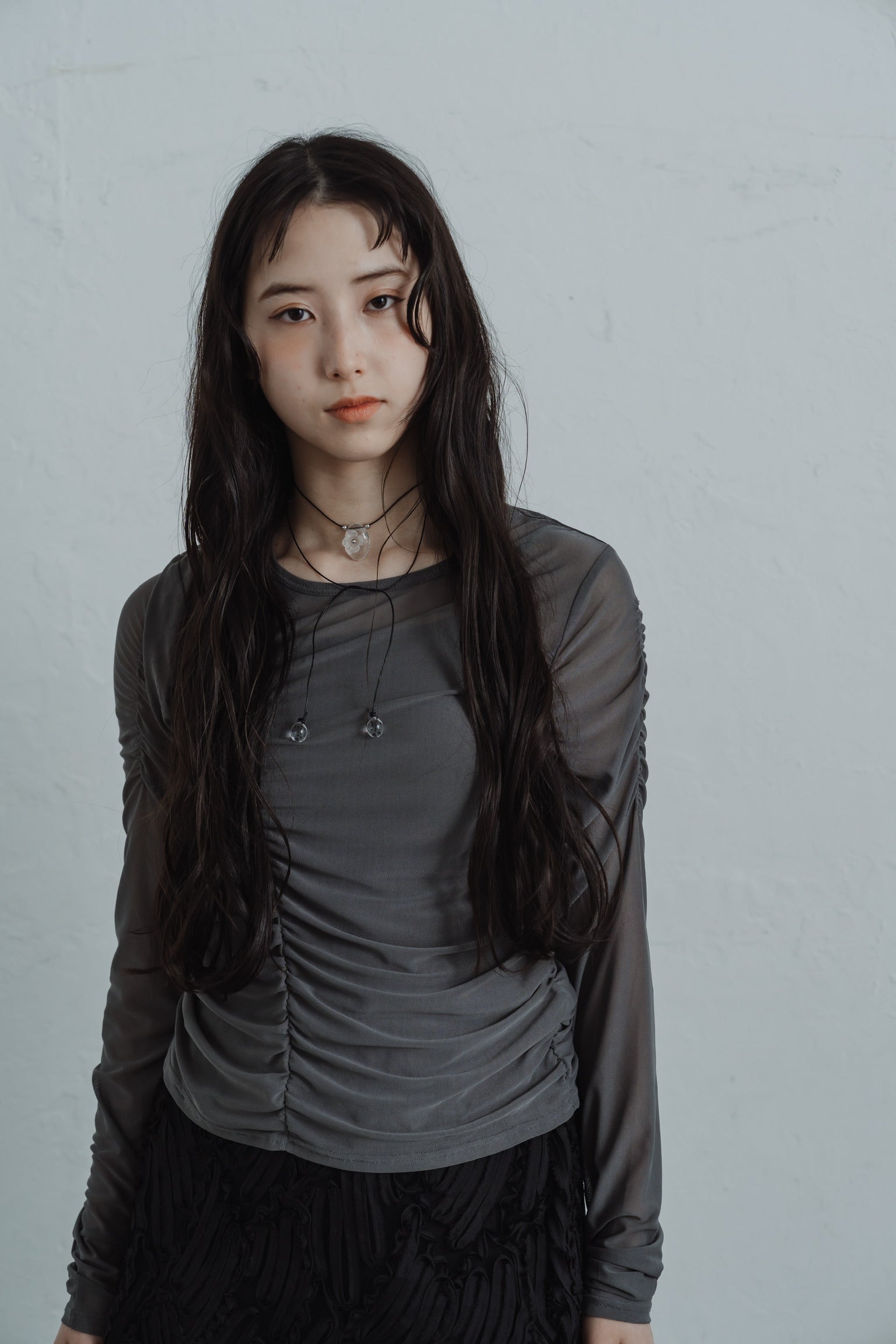 sheer shirring tops