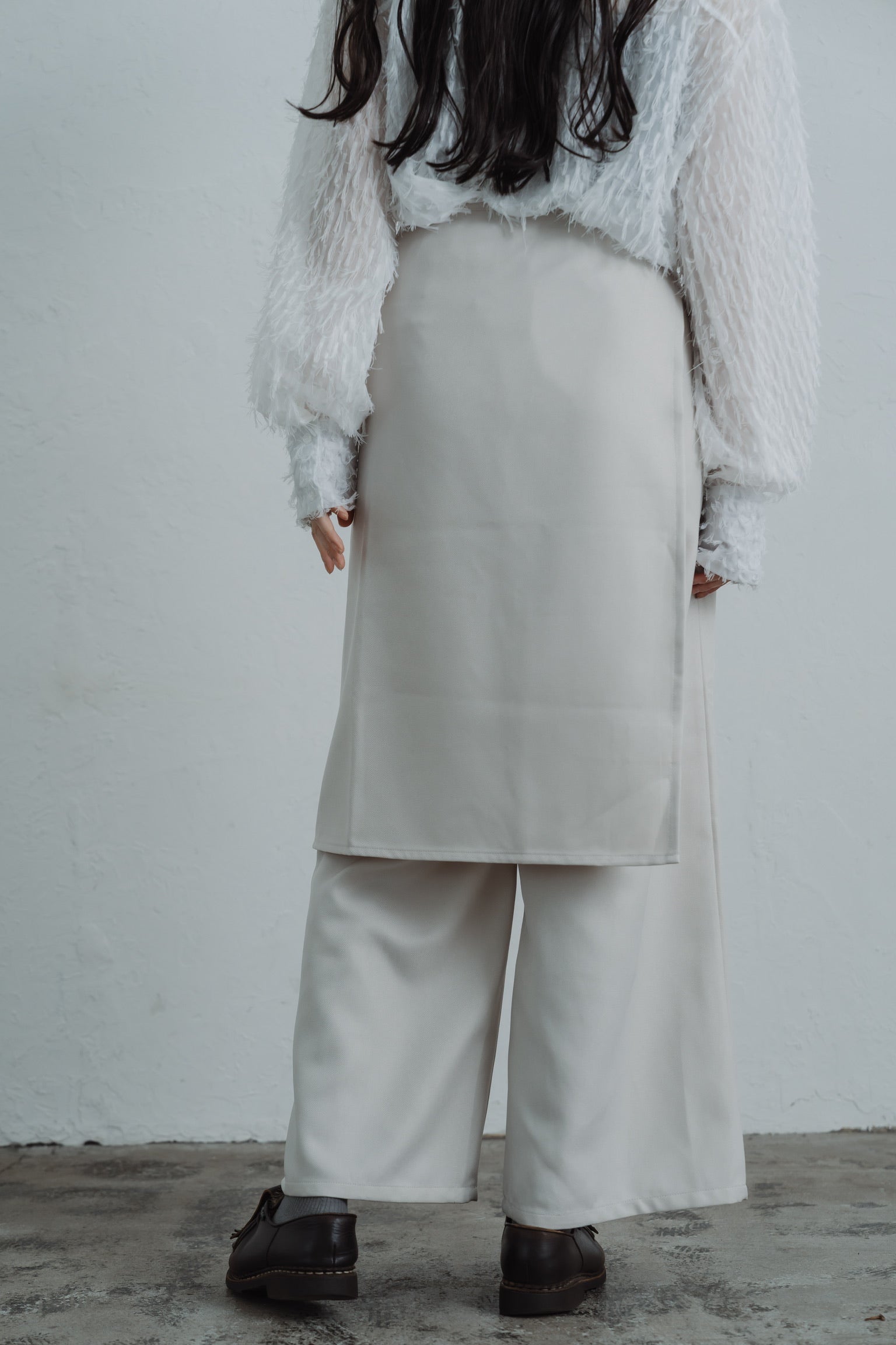 2way layered skirt pants