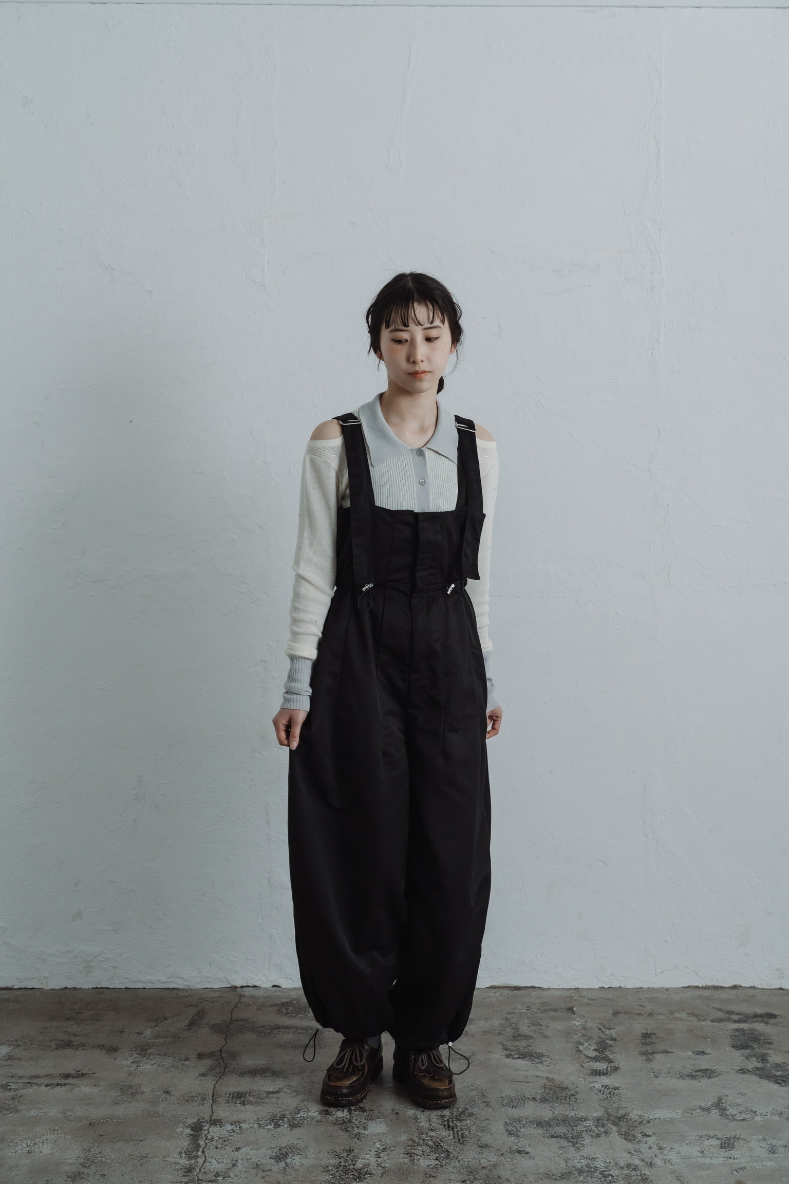 stone sheer polo knit