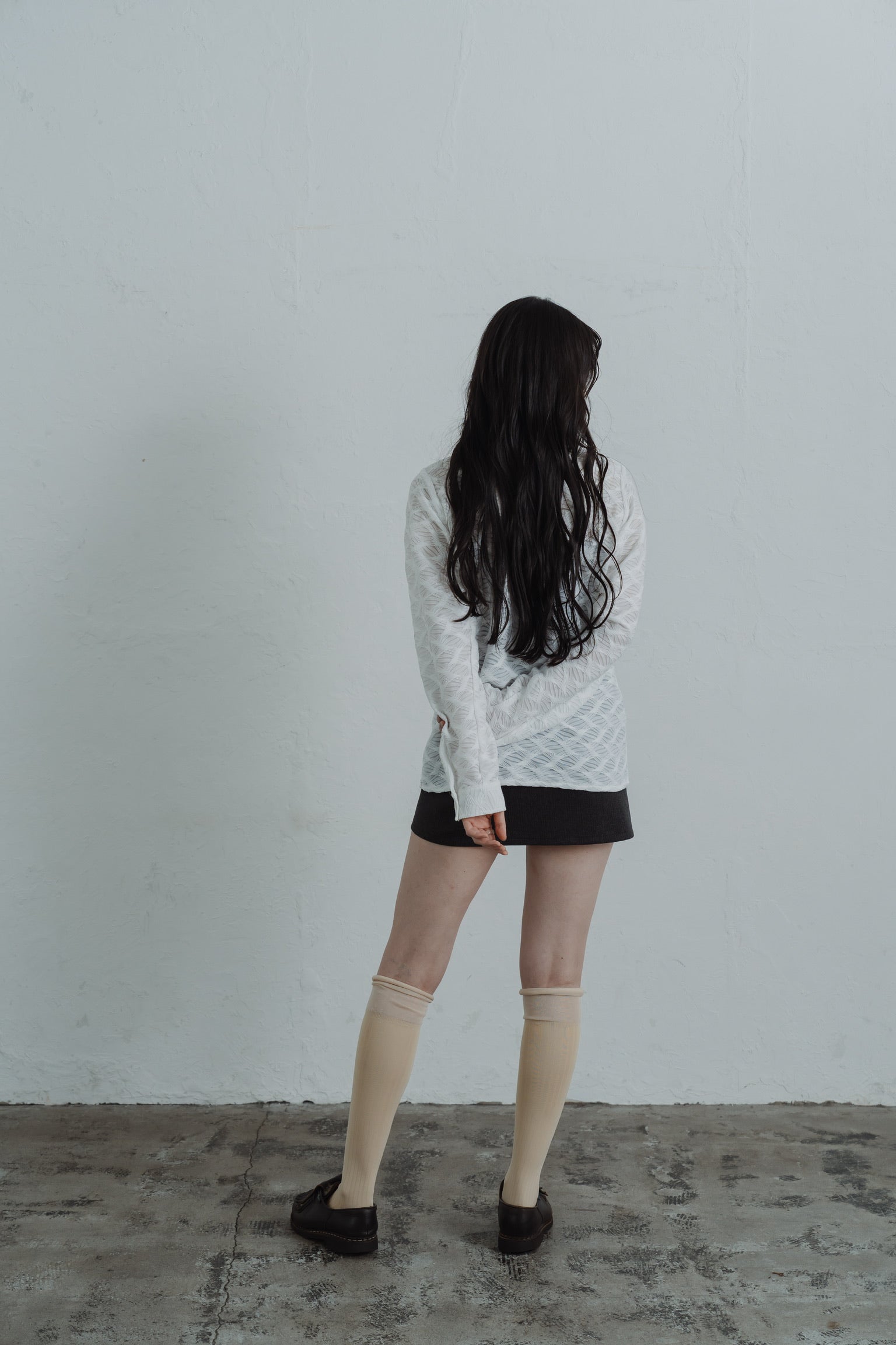 lace jacquard hook shirt