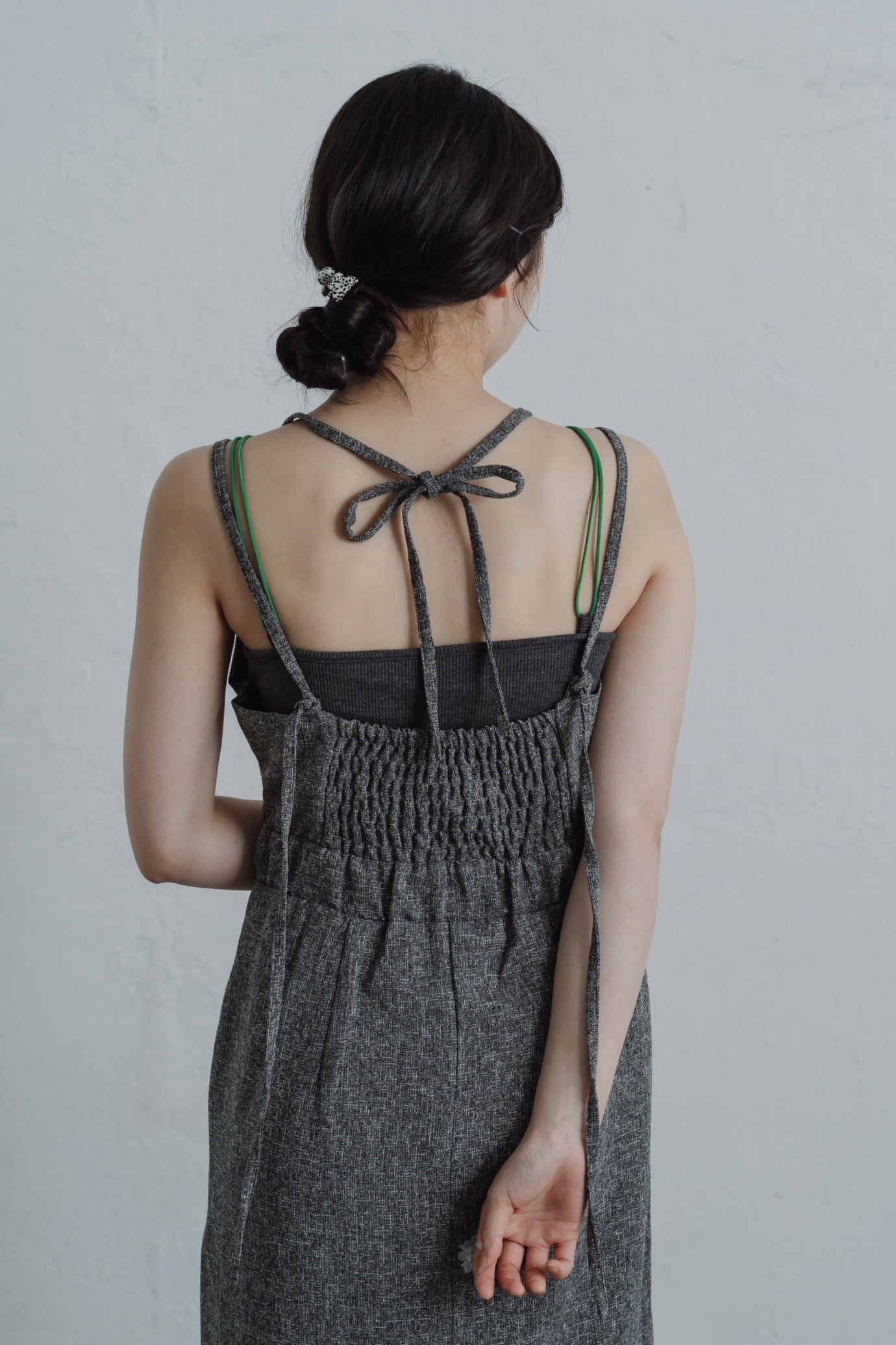 tweed halter cami one-piece