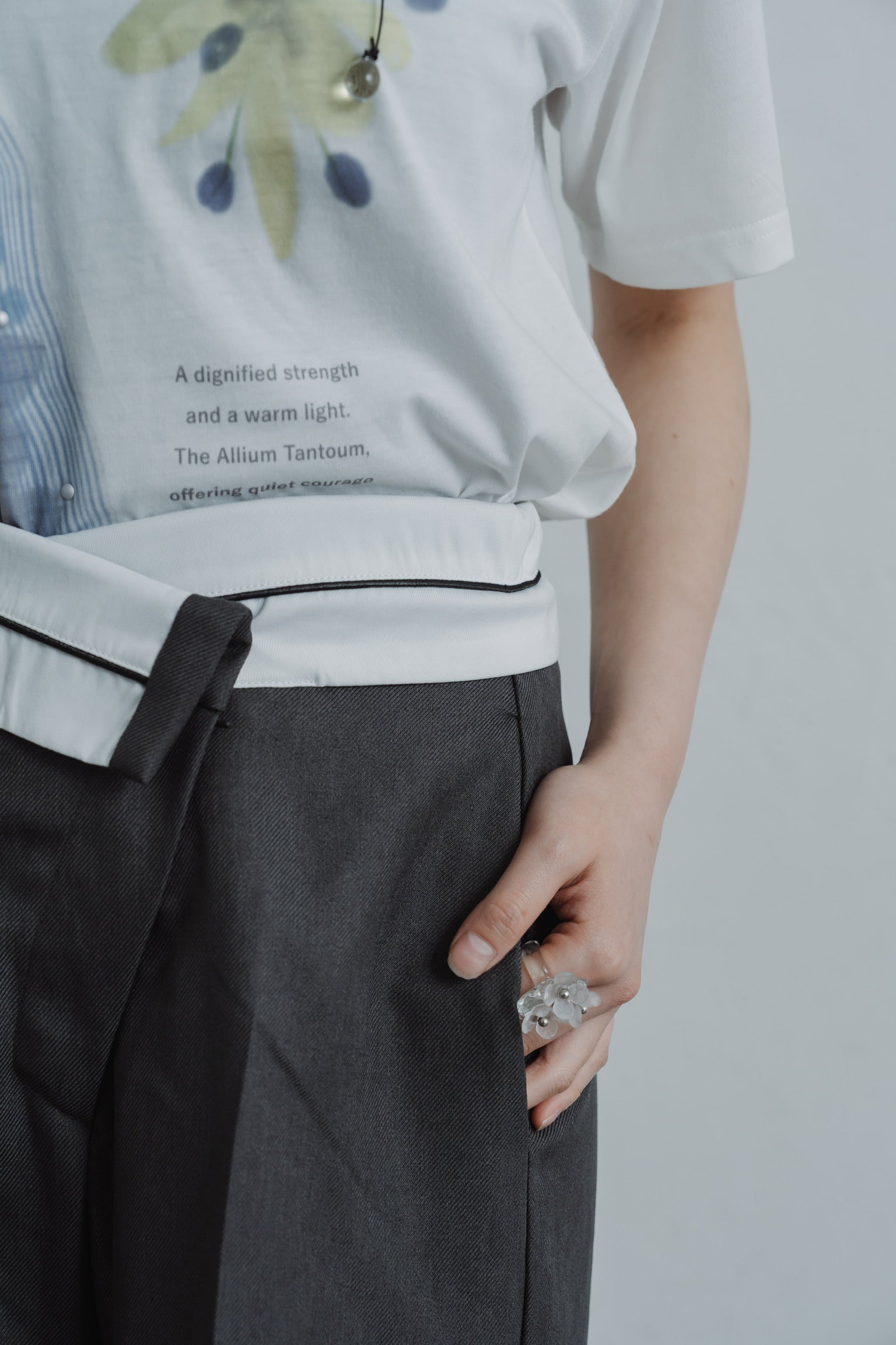 high waist tuck pants