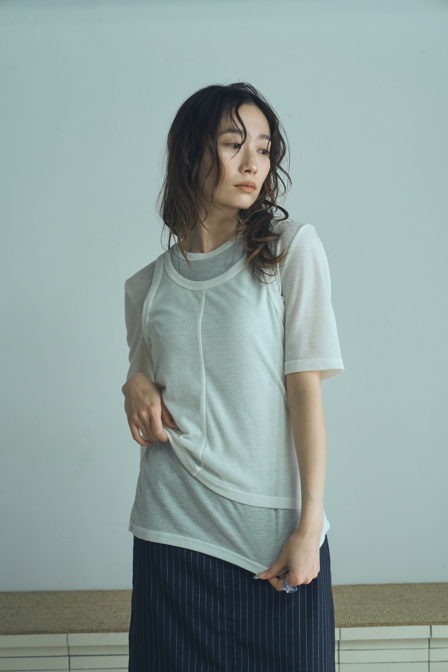 layered sheer twin tops