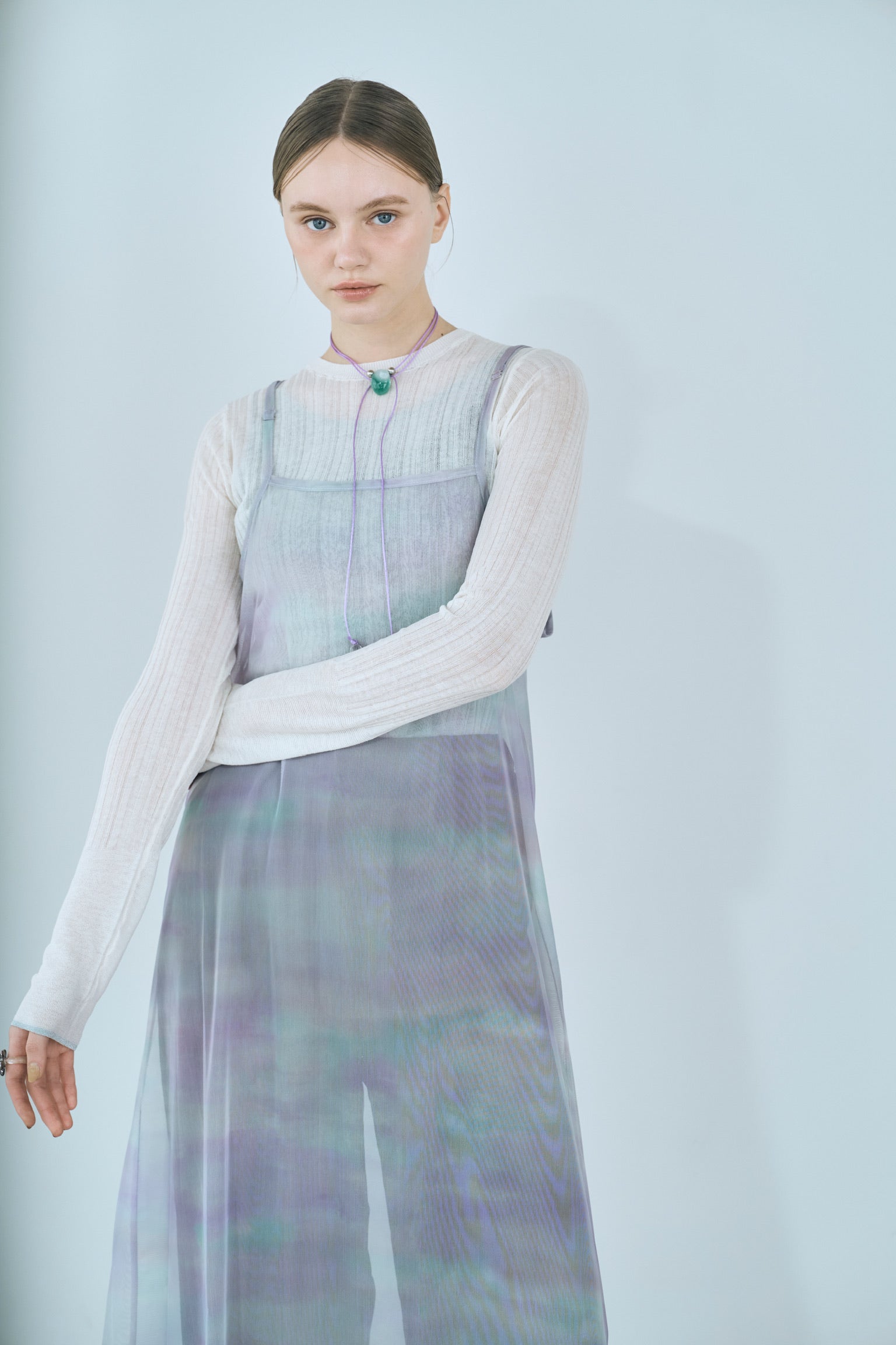 rib sheer tops