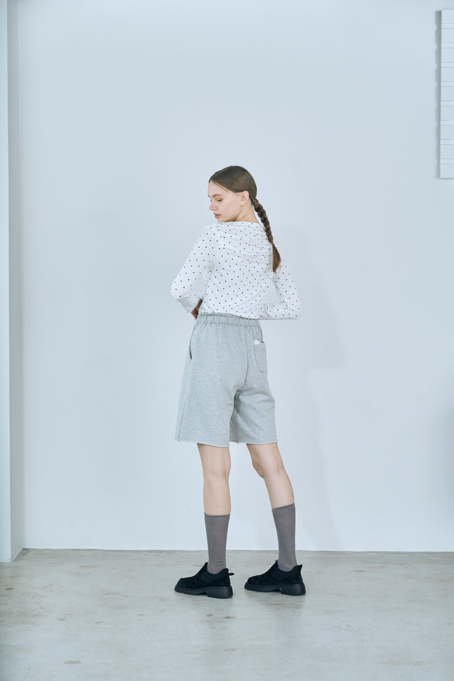 sweat lace half pants