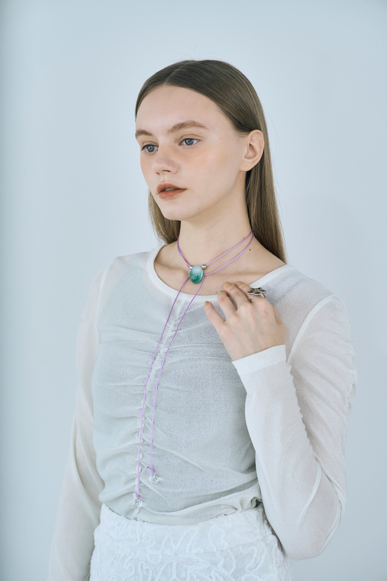 velour shirring tops