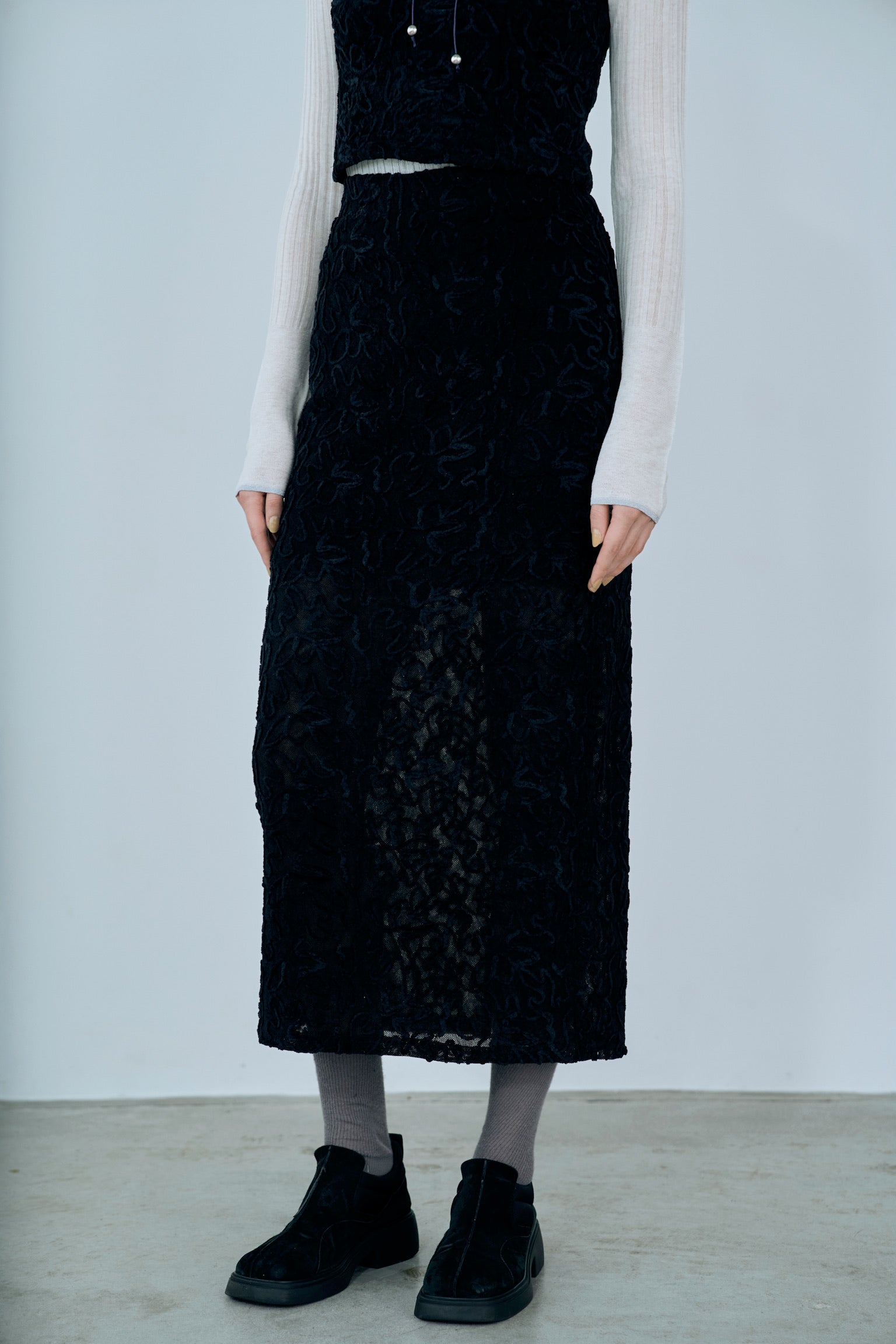 cord velour skirt
