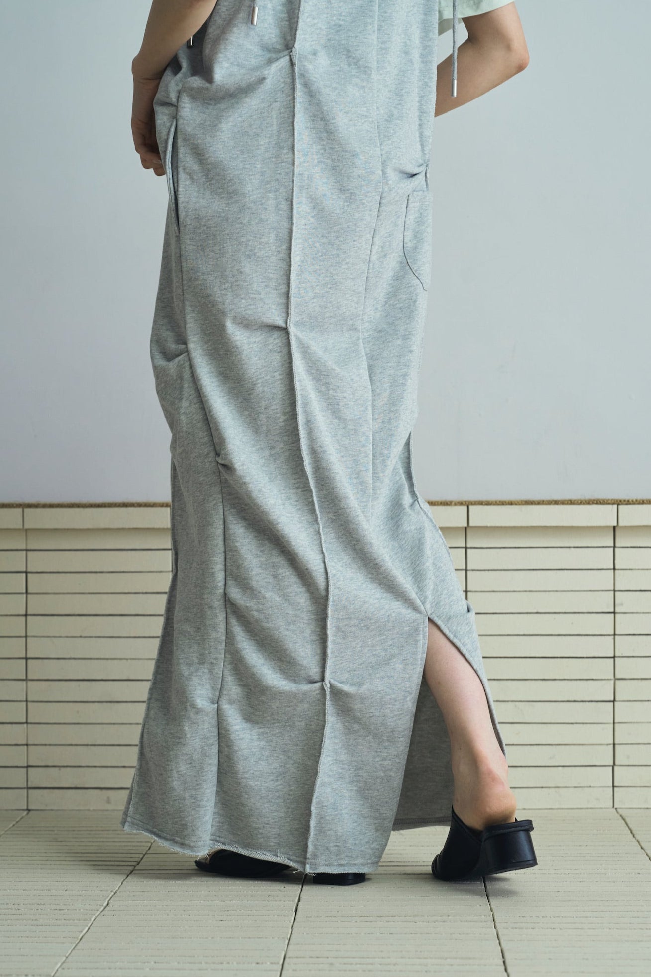 sweat ribbon jumper skirt