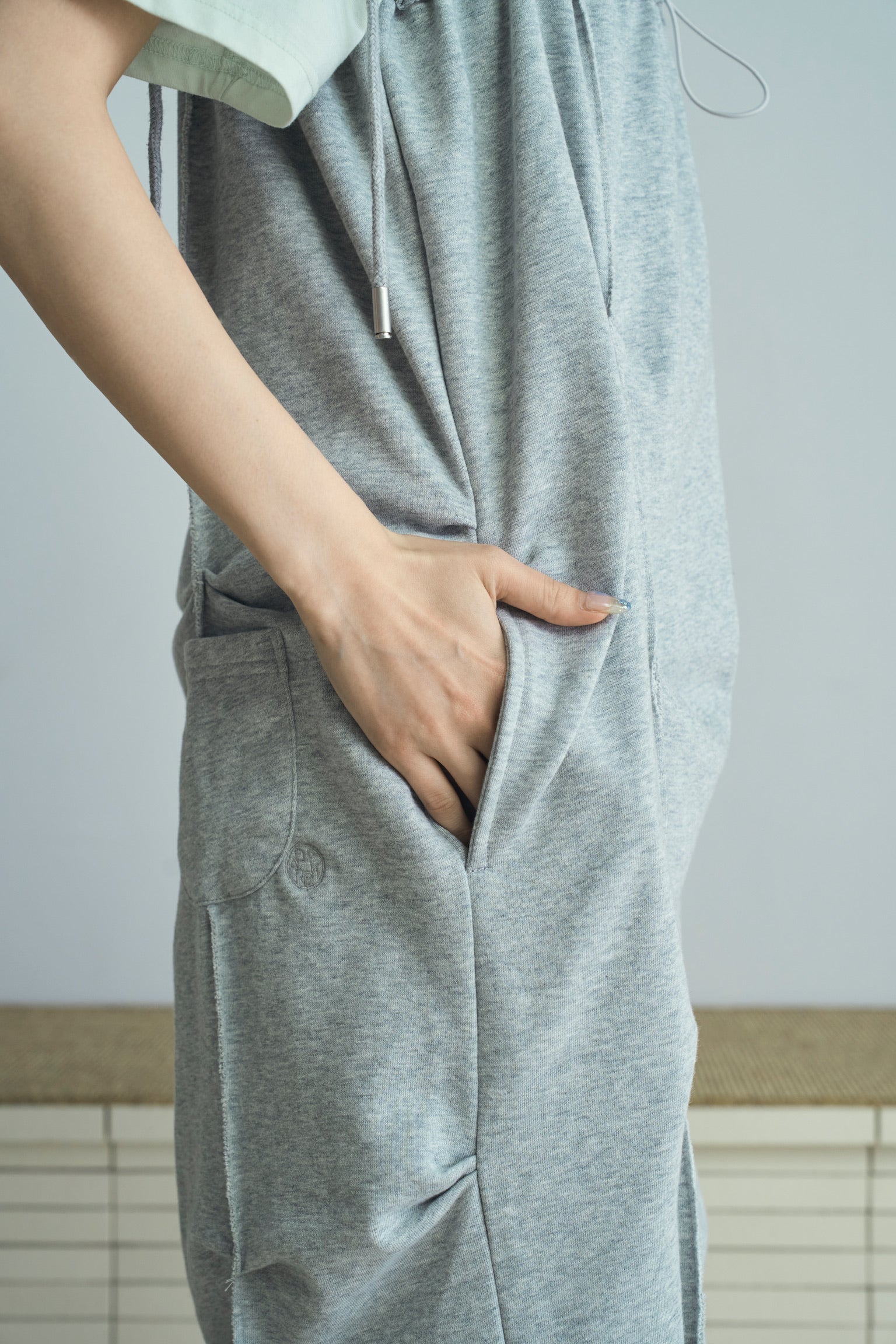 sweat ribbon jumper skirt