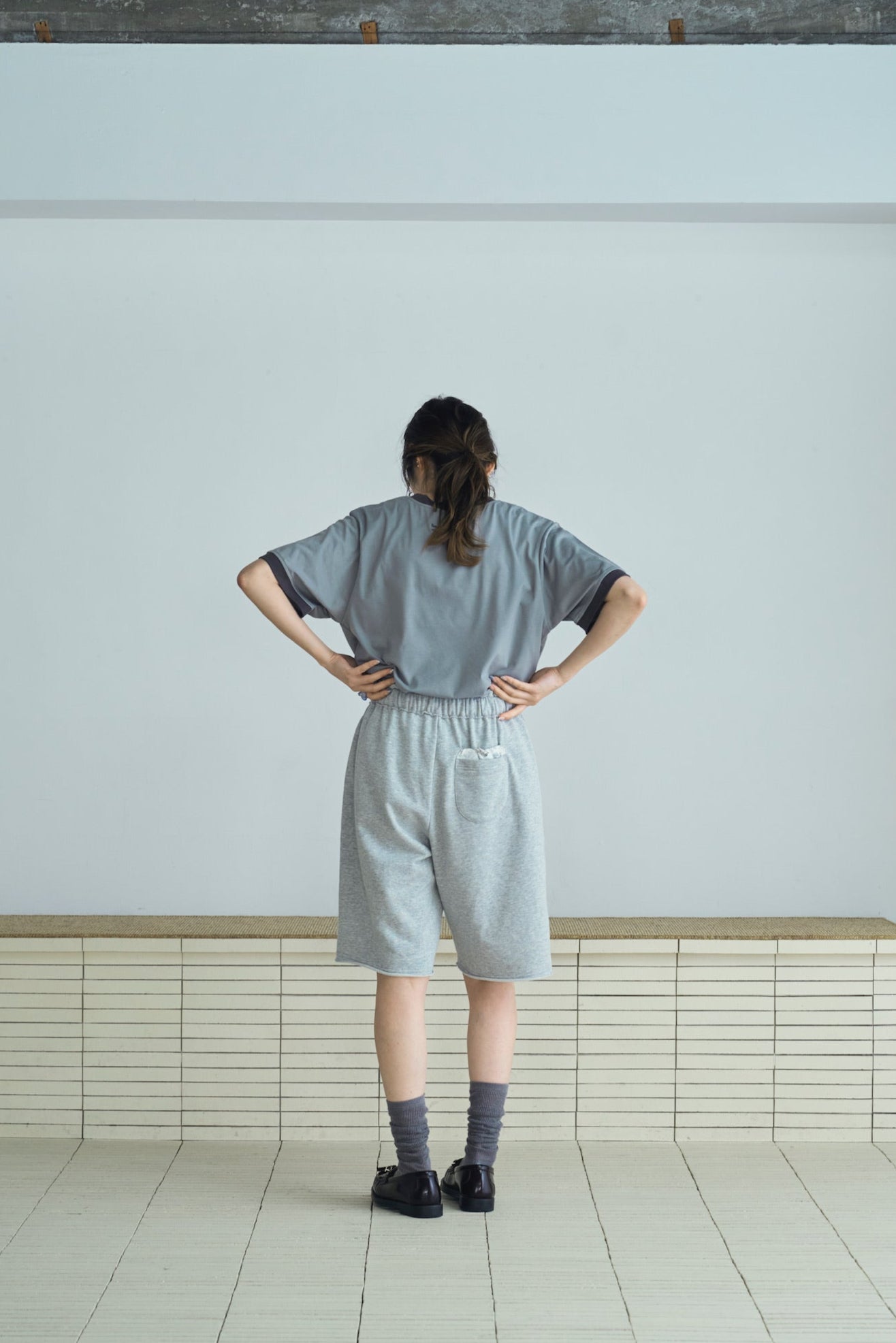 sweat lace half pants