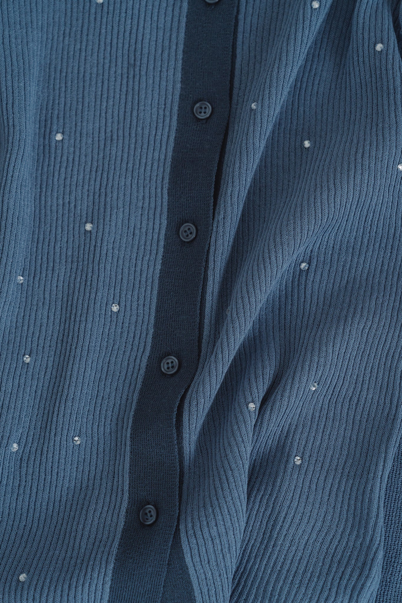 stone sheer polo knit
