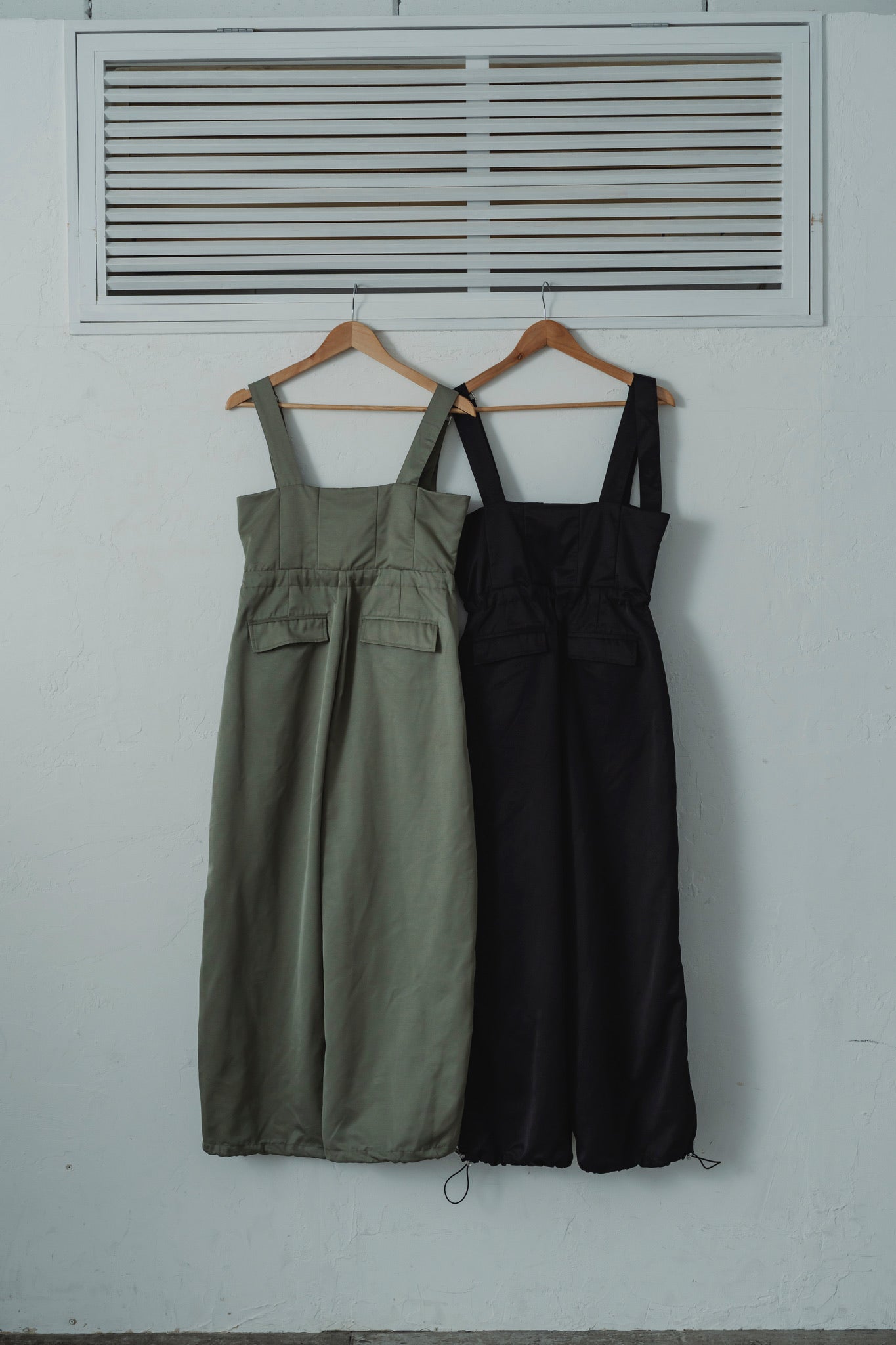 twill parachute overalls