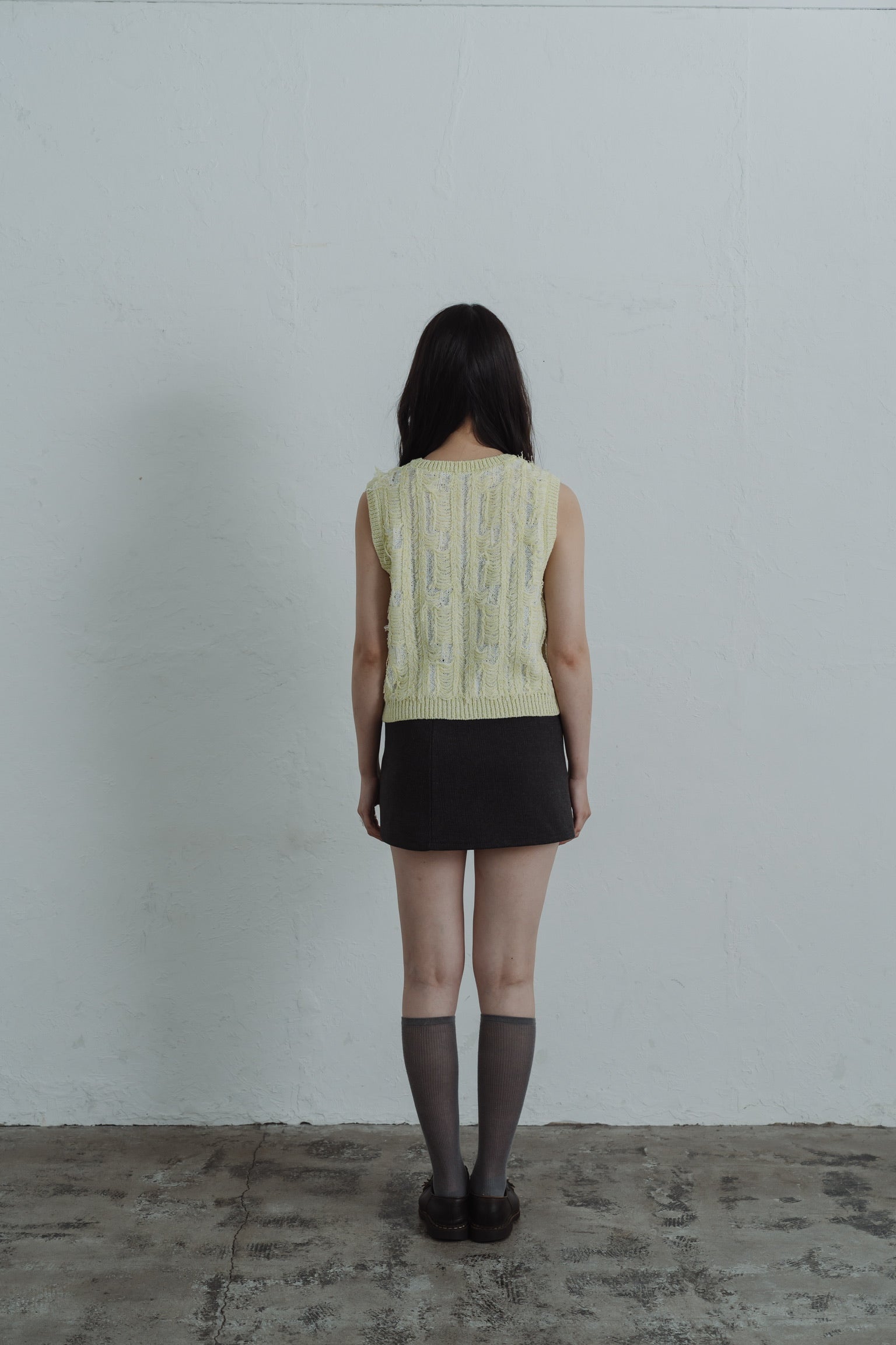 fringe knit vest