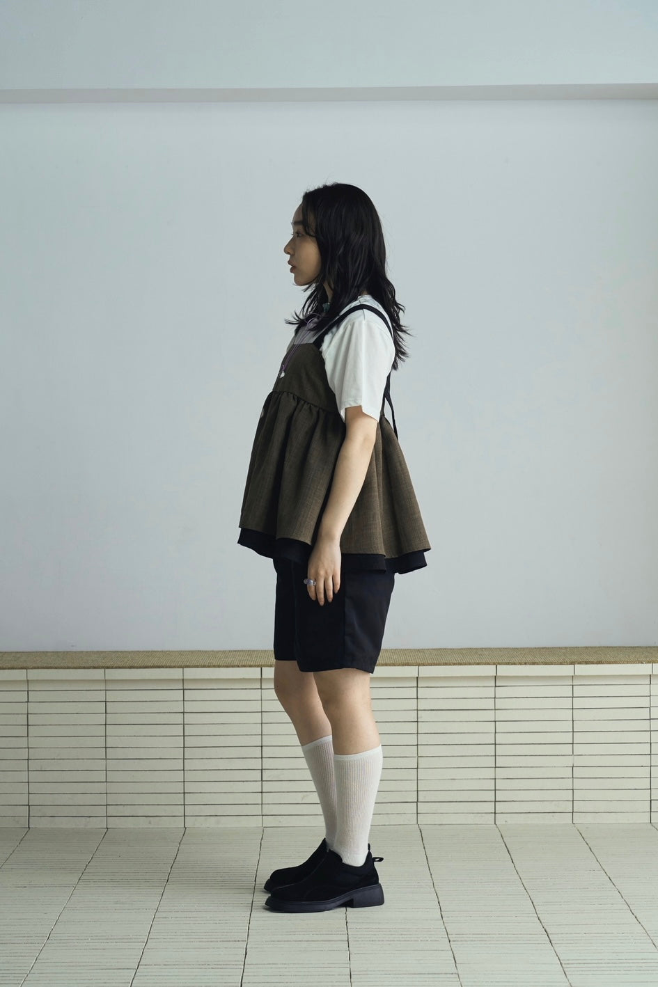 tweed tiered camisole