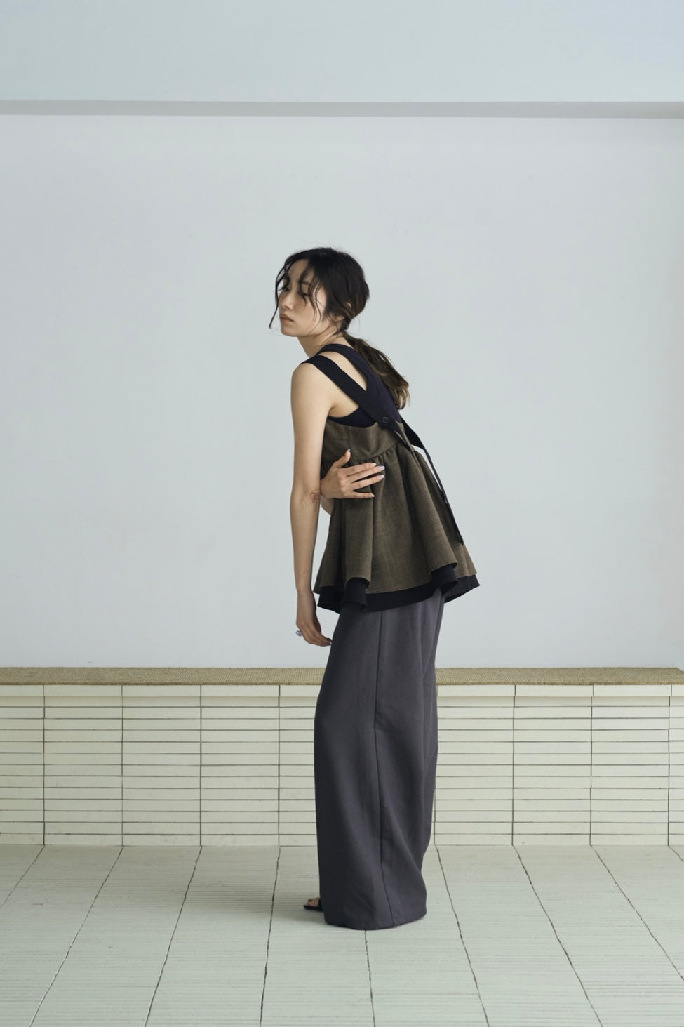 tweed tiered camisole