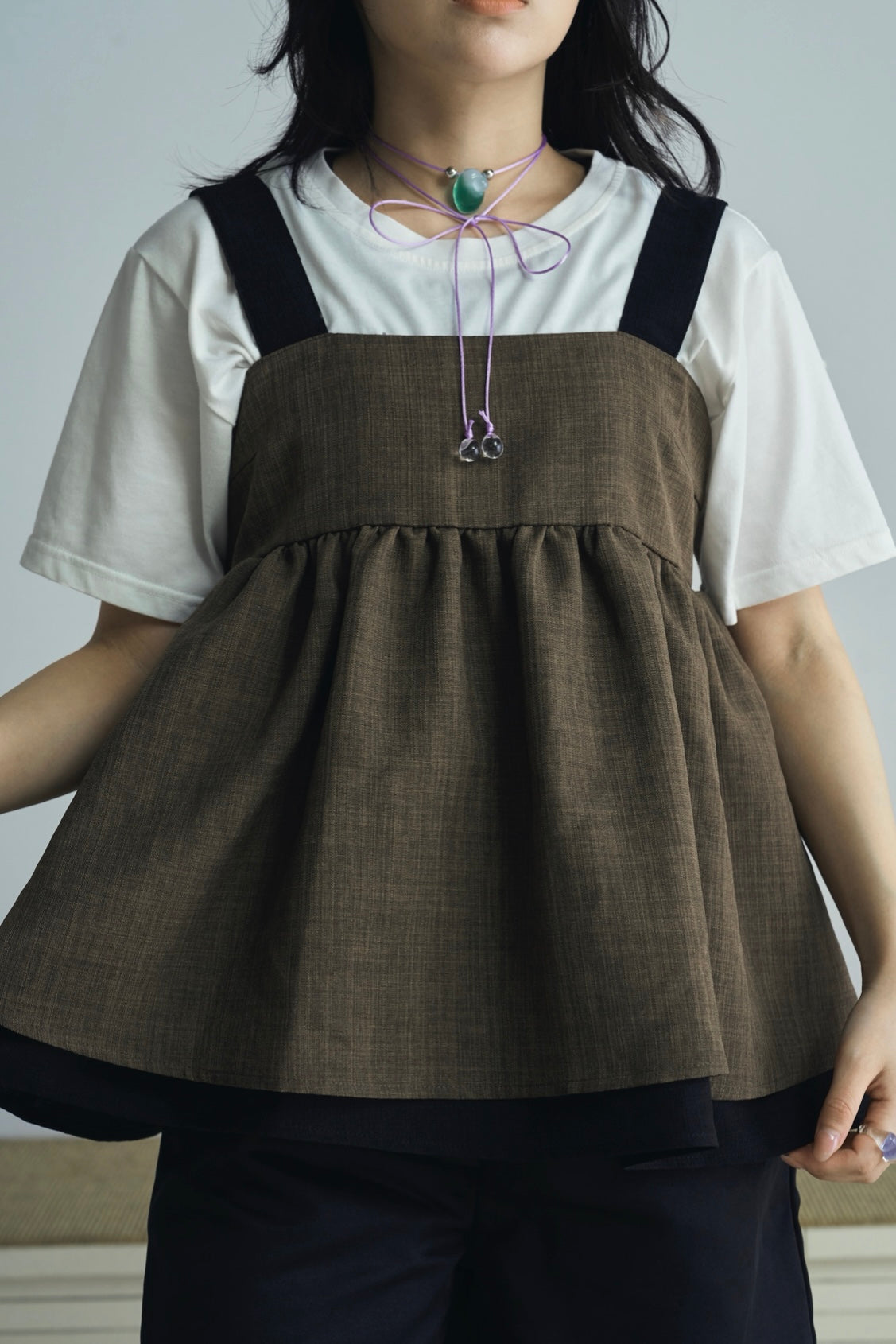 tweed tiered camisole