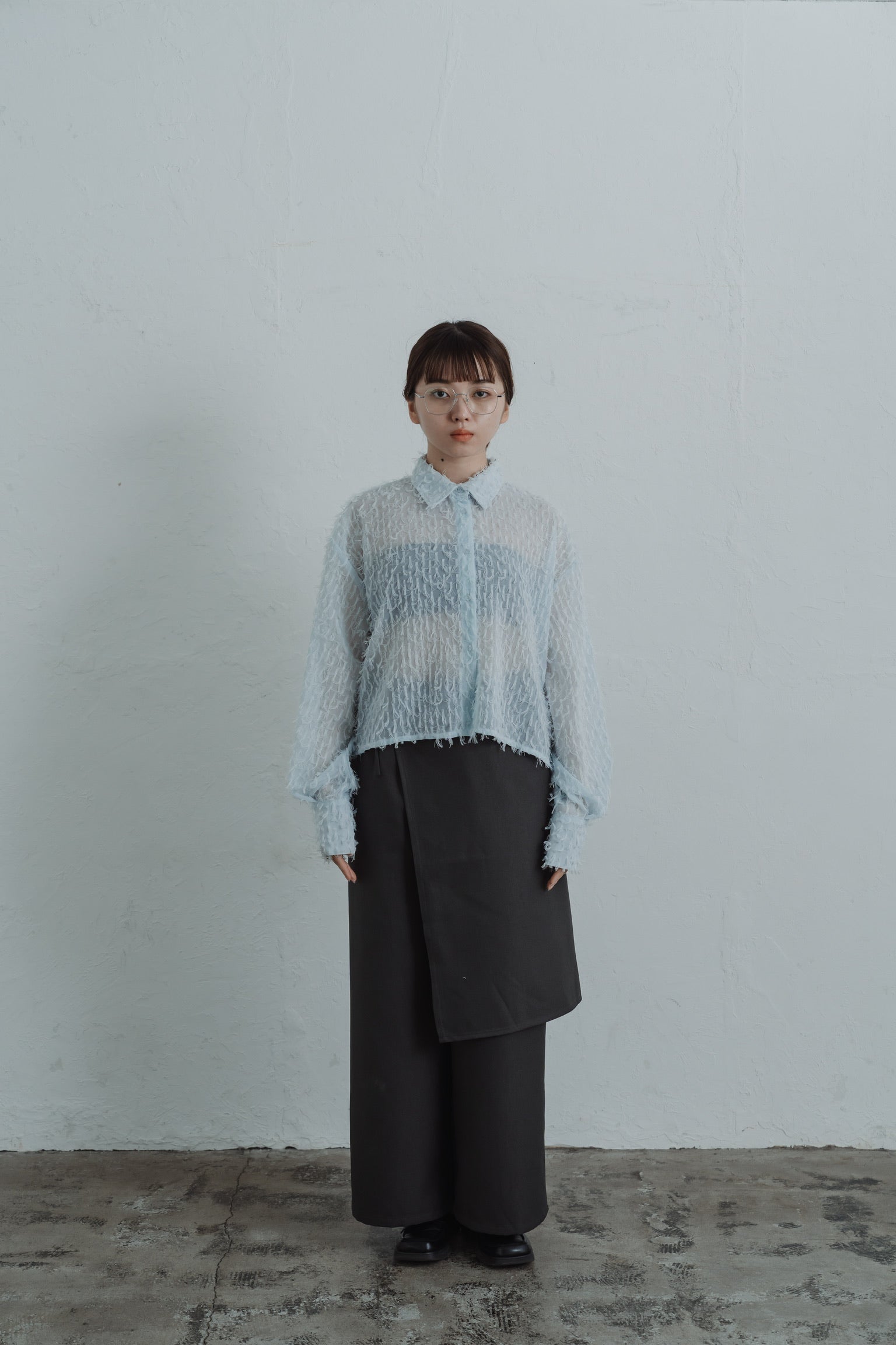 2way layered  skirt pants