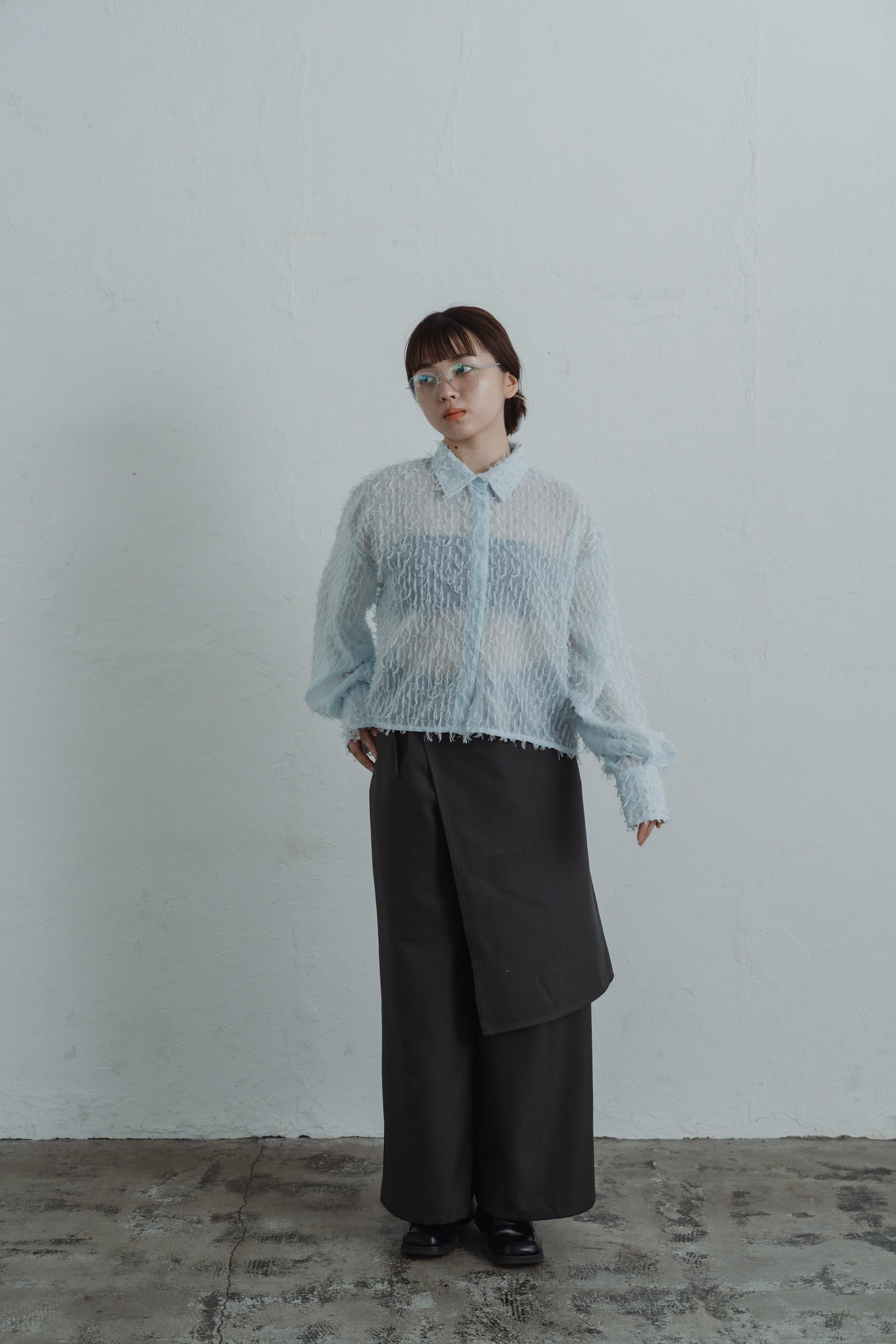 2way layered  skirt pants