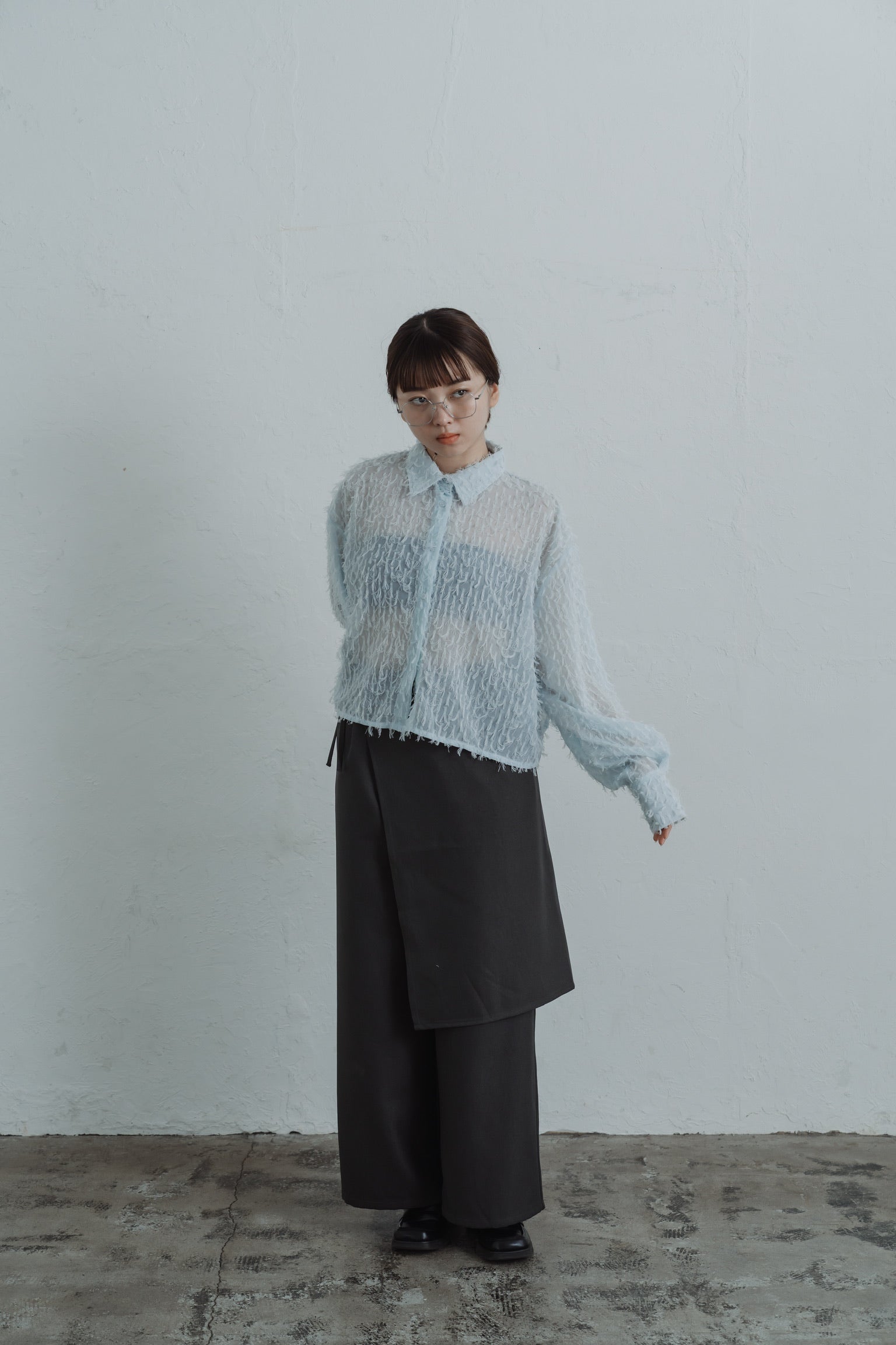 2way layered  skirt pants