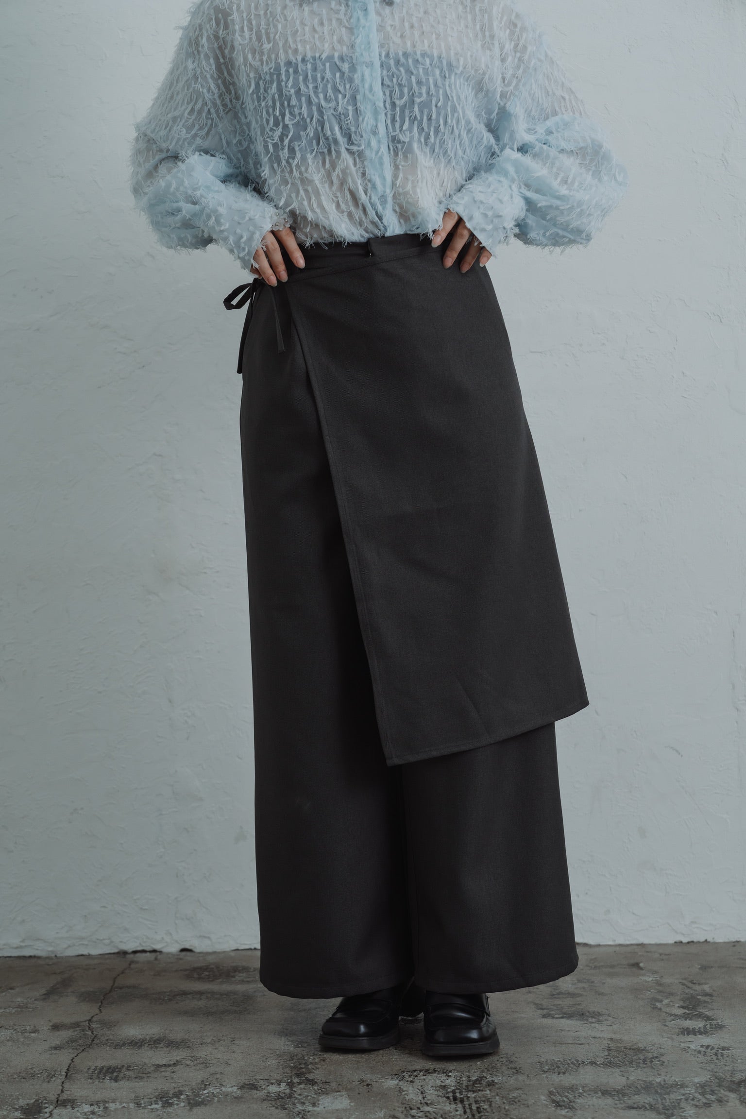 2way layered  skirt pants