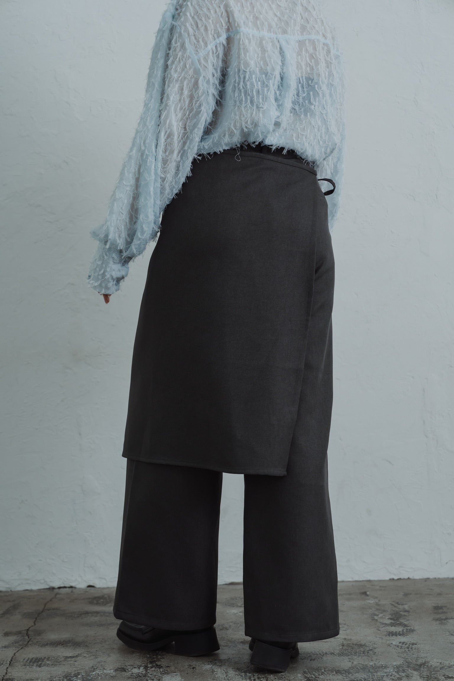 2way layered  skirt pants
