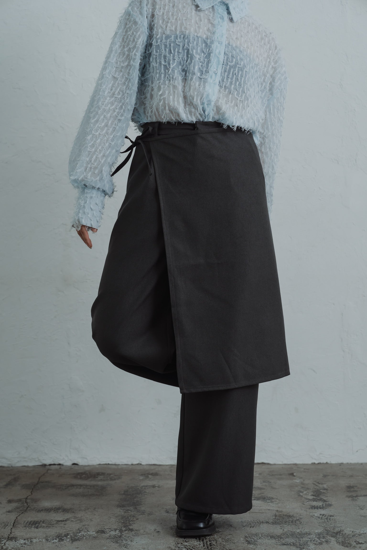 2way layered  skirt pants
