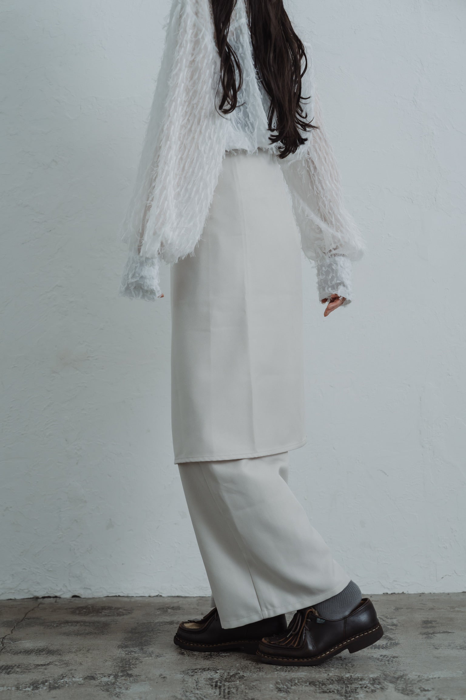 2way layered  skirt pants