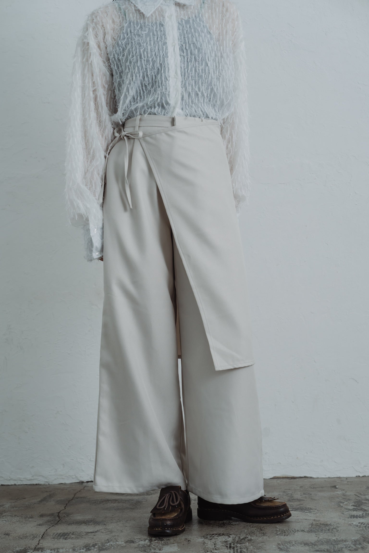 2way layered  skirt pants