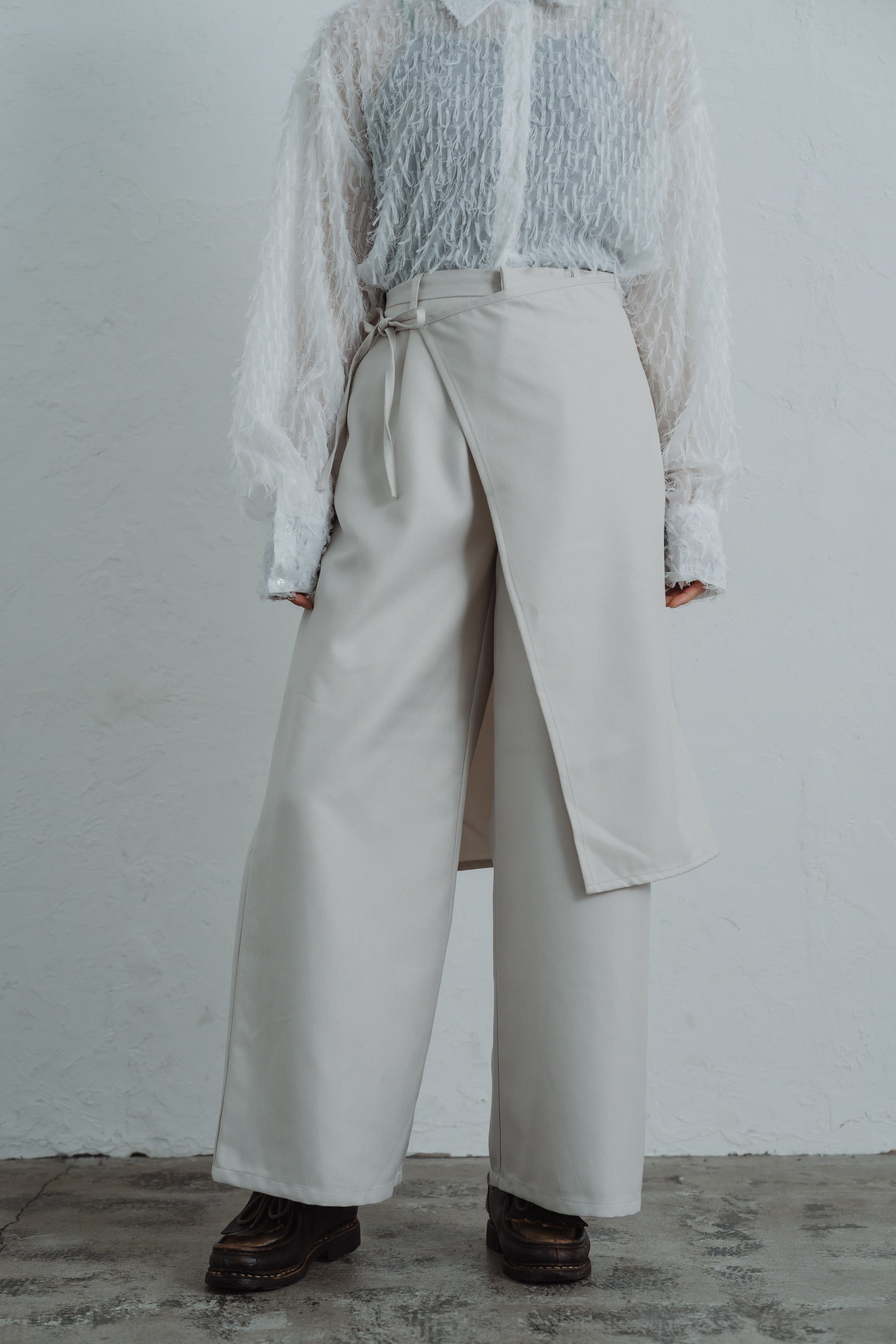 2way layered  skirt pants