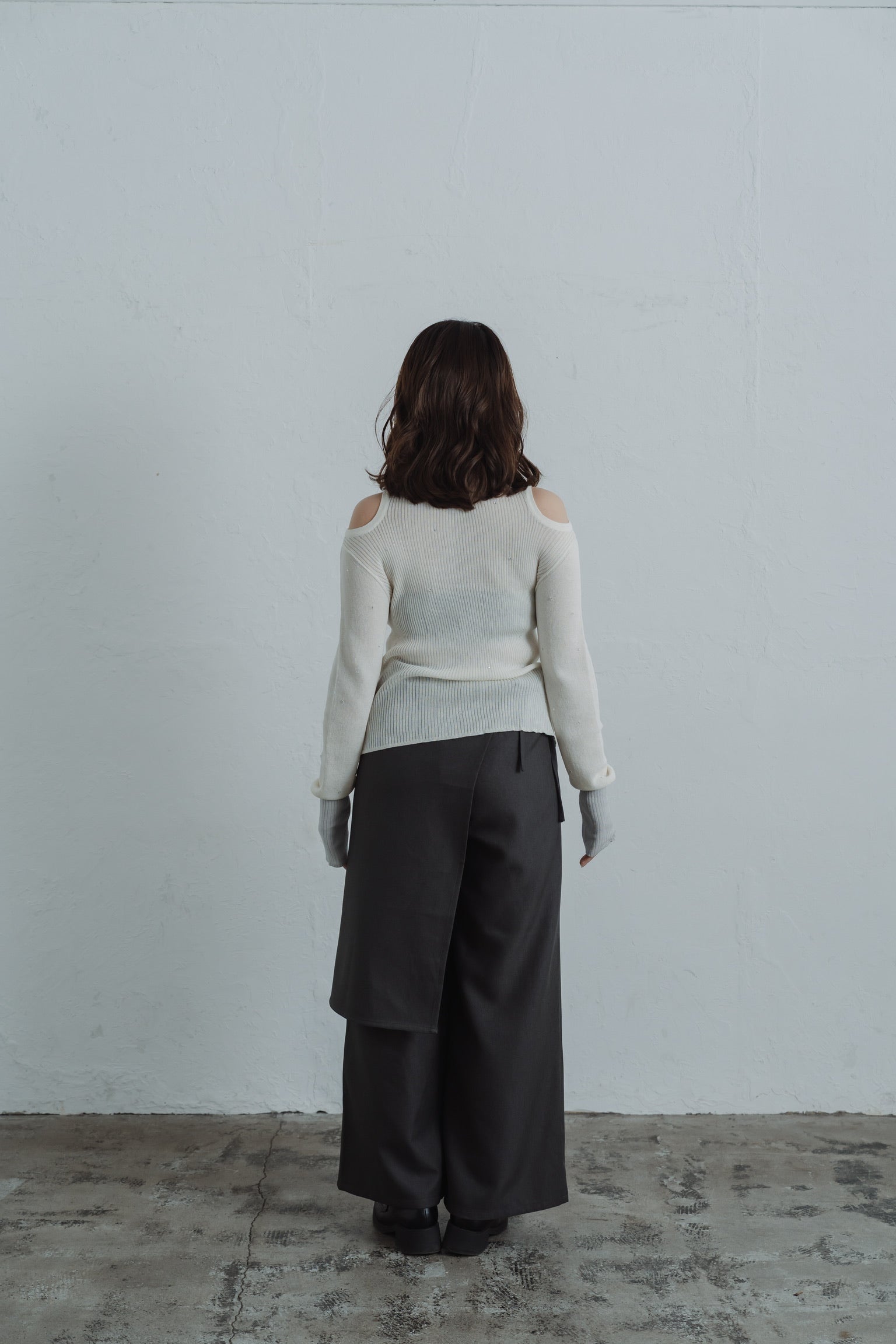 stone sheer polo knit
