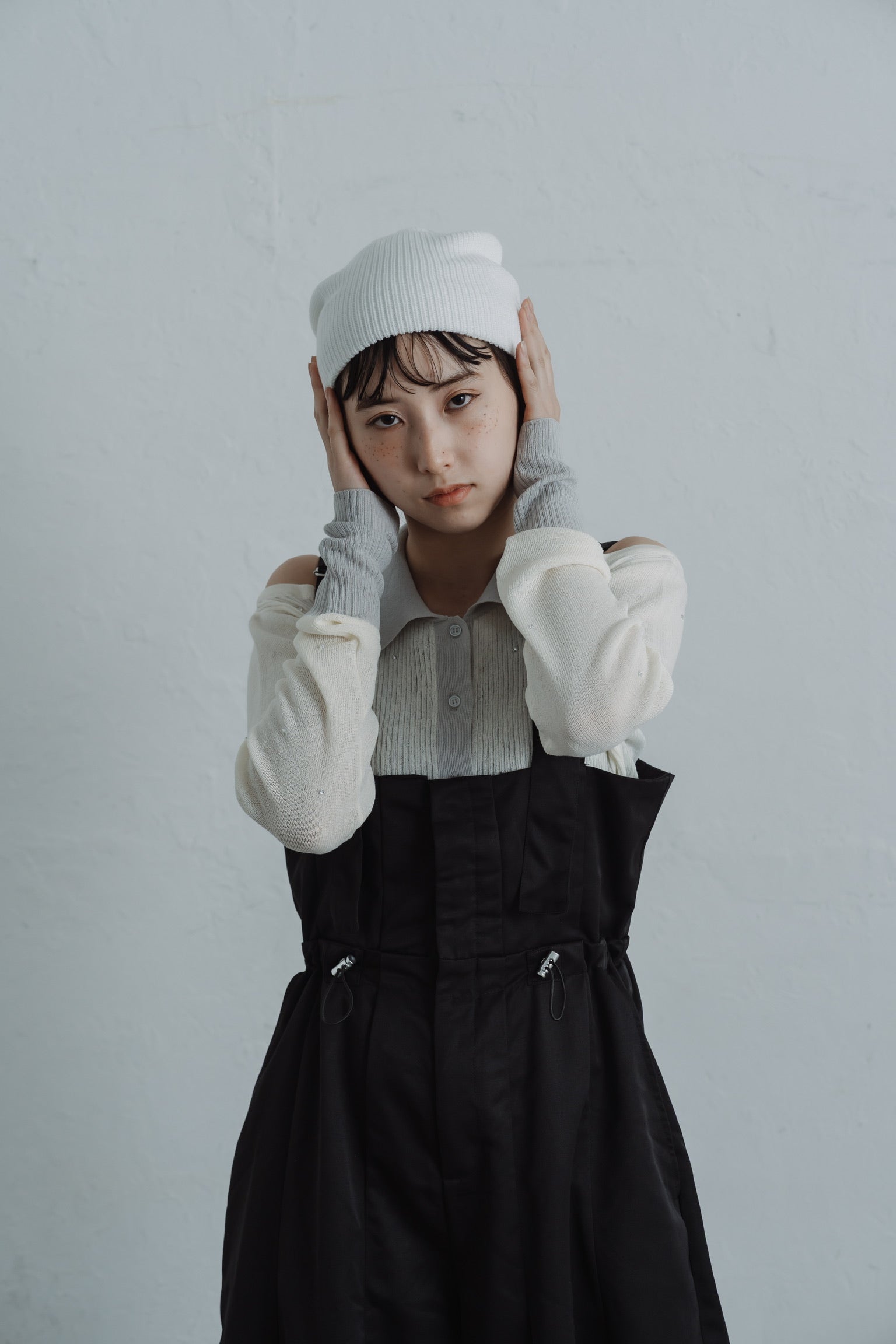 stone sheer polo knit
