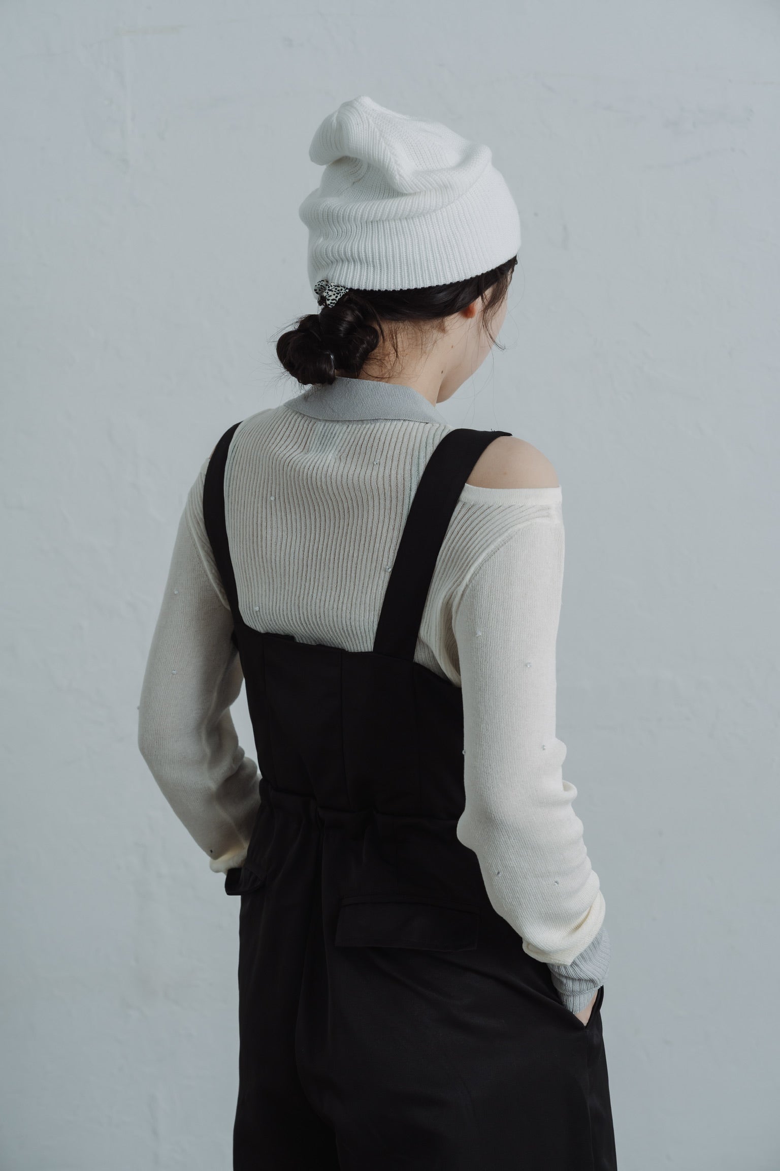 stone sheer polo knit