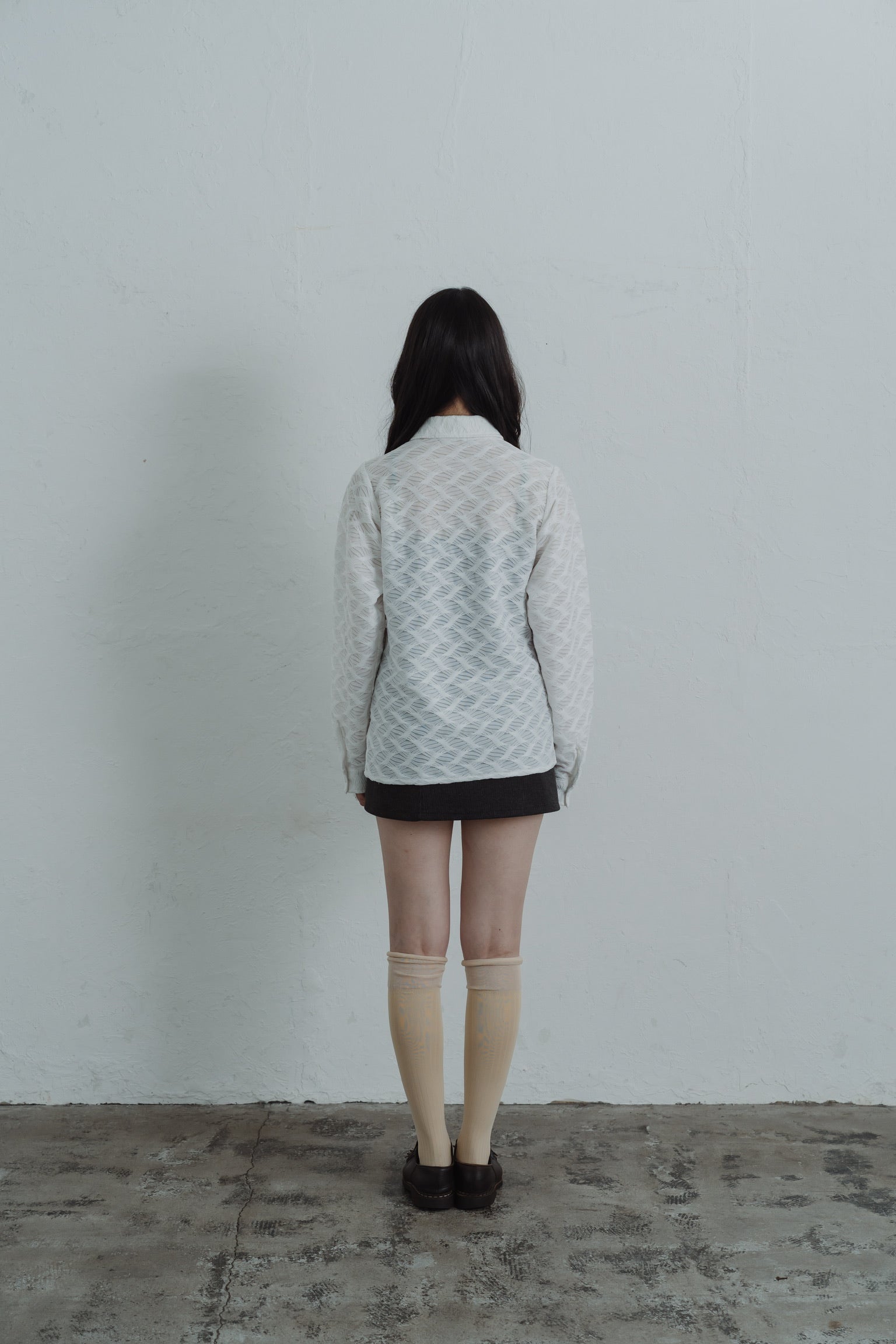 lace jacquard hook shirt