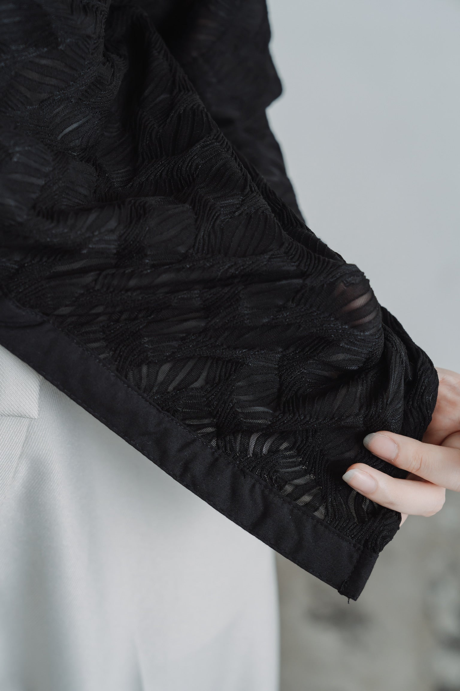 lace jacquard hook shirt
