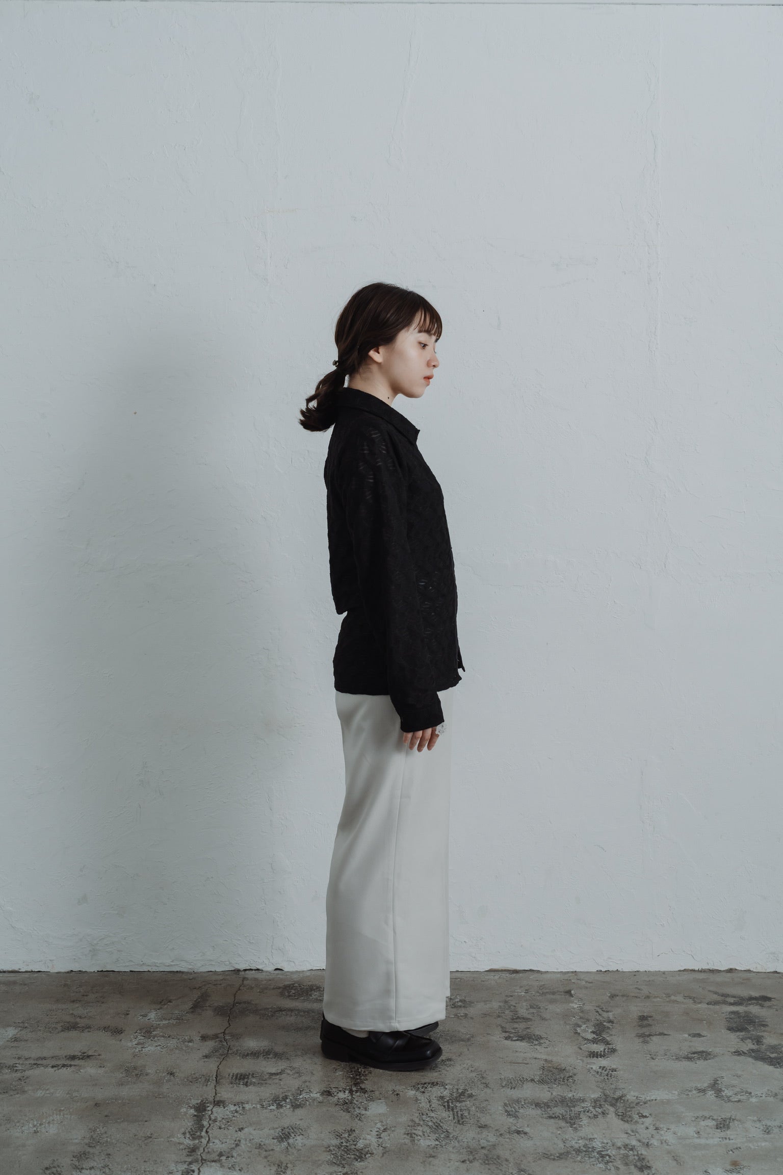 lace jacquard hook shirt