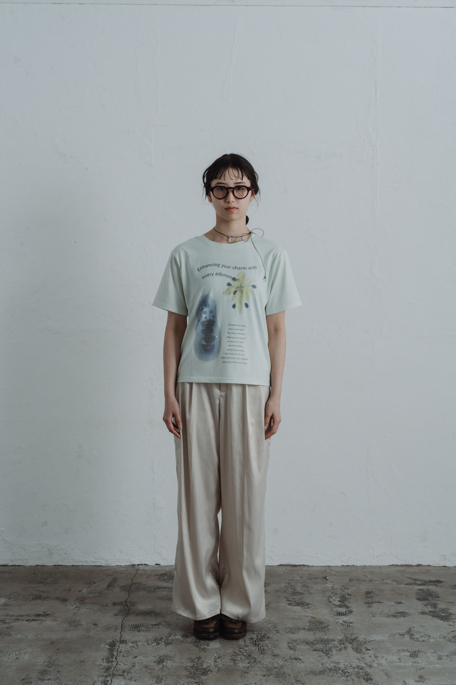 satin tuck pants