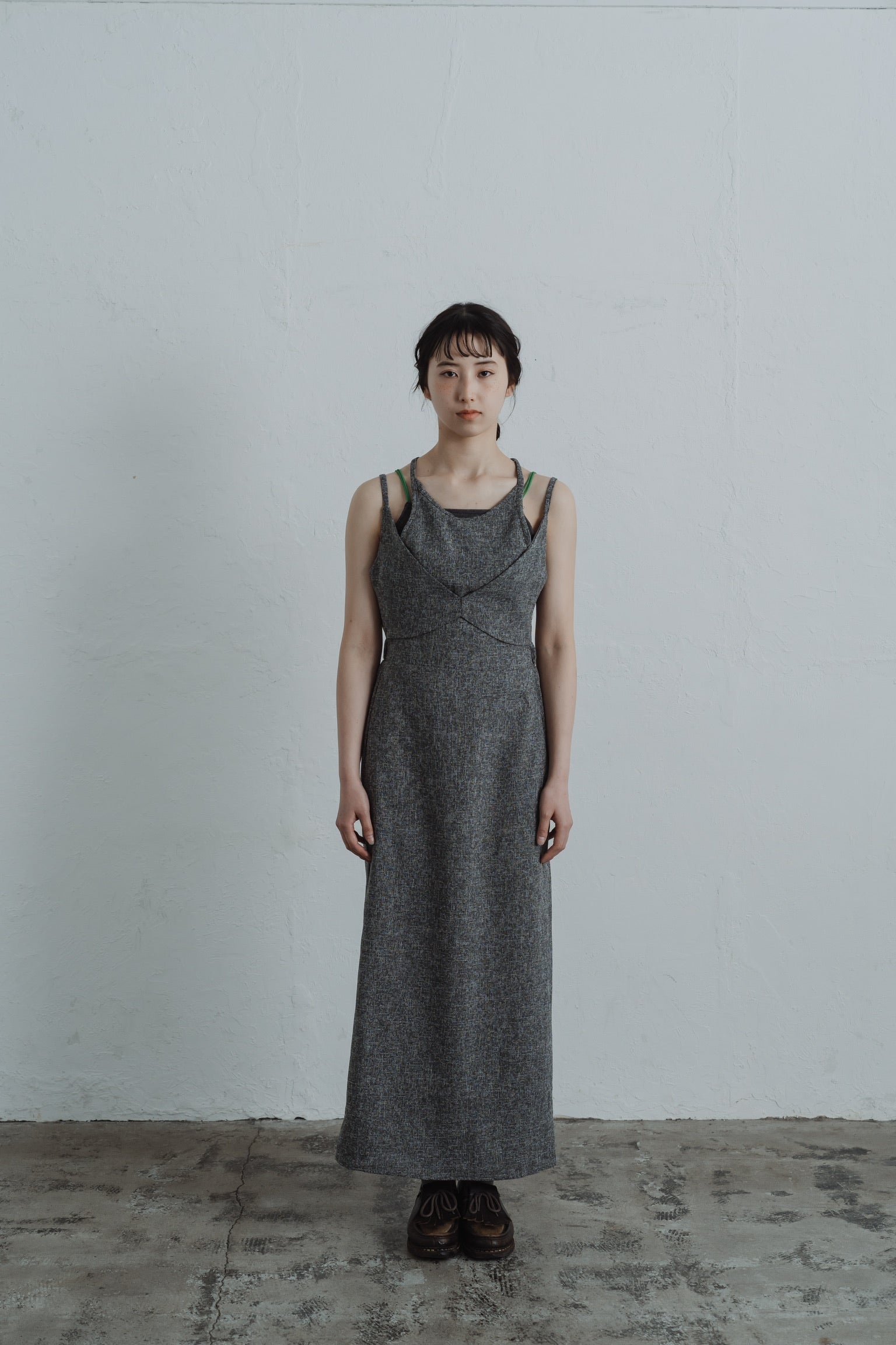 tweed halter cami one-piece