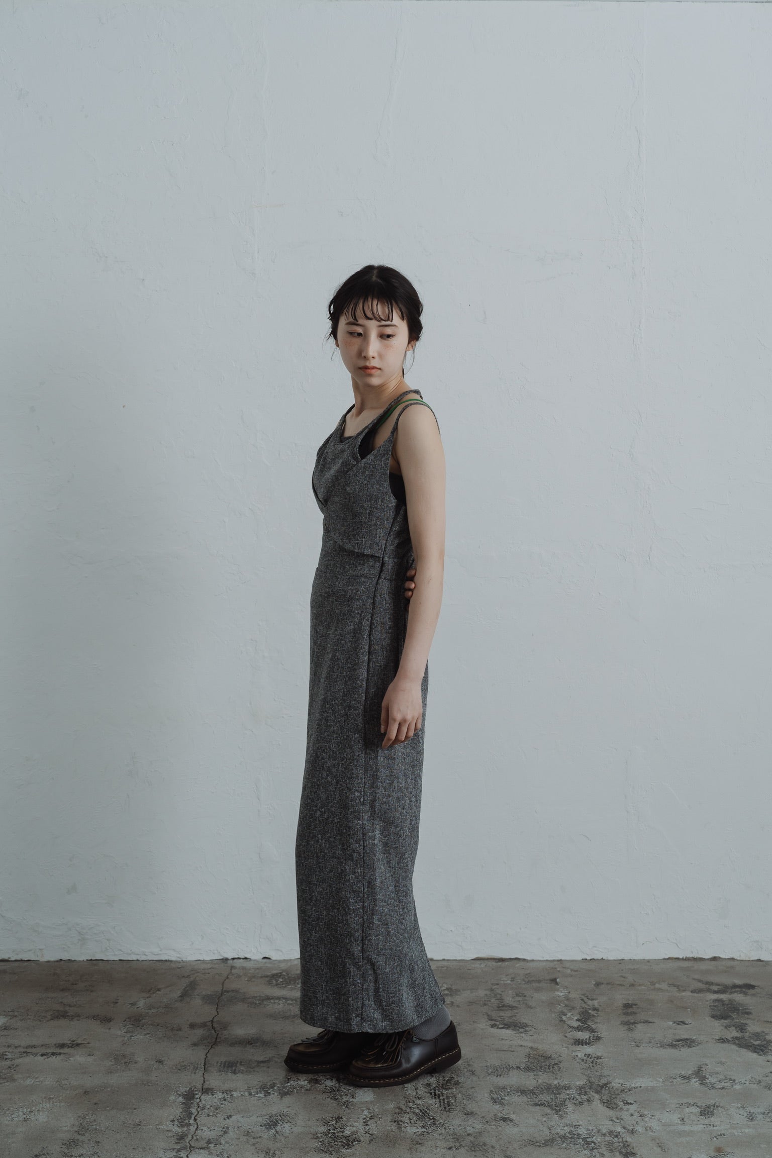 tweed halter cami one-piece