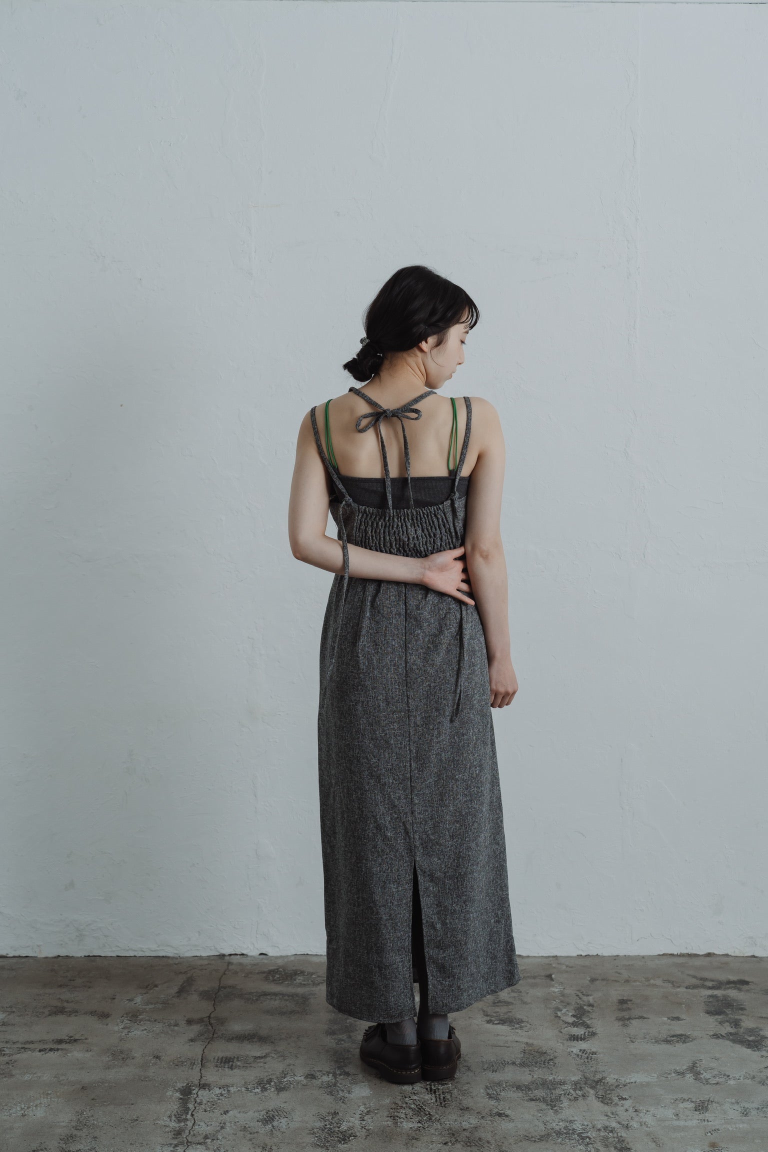 tweed halter cami one-piece