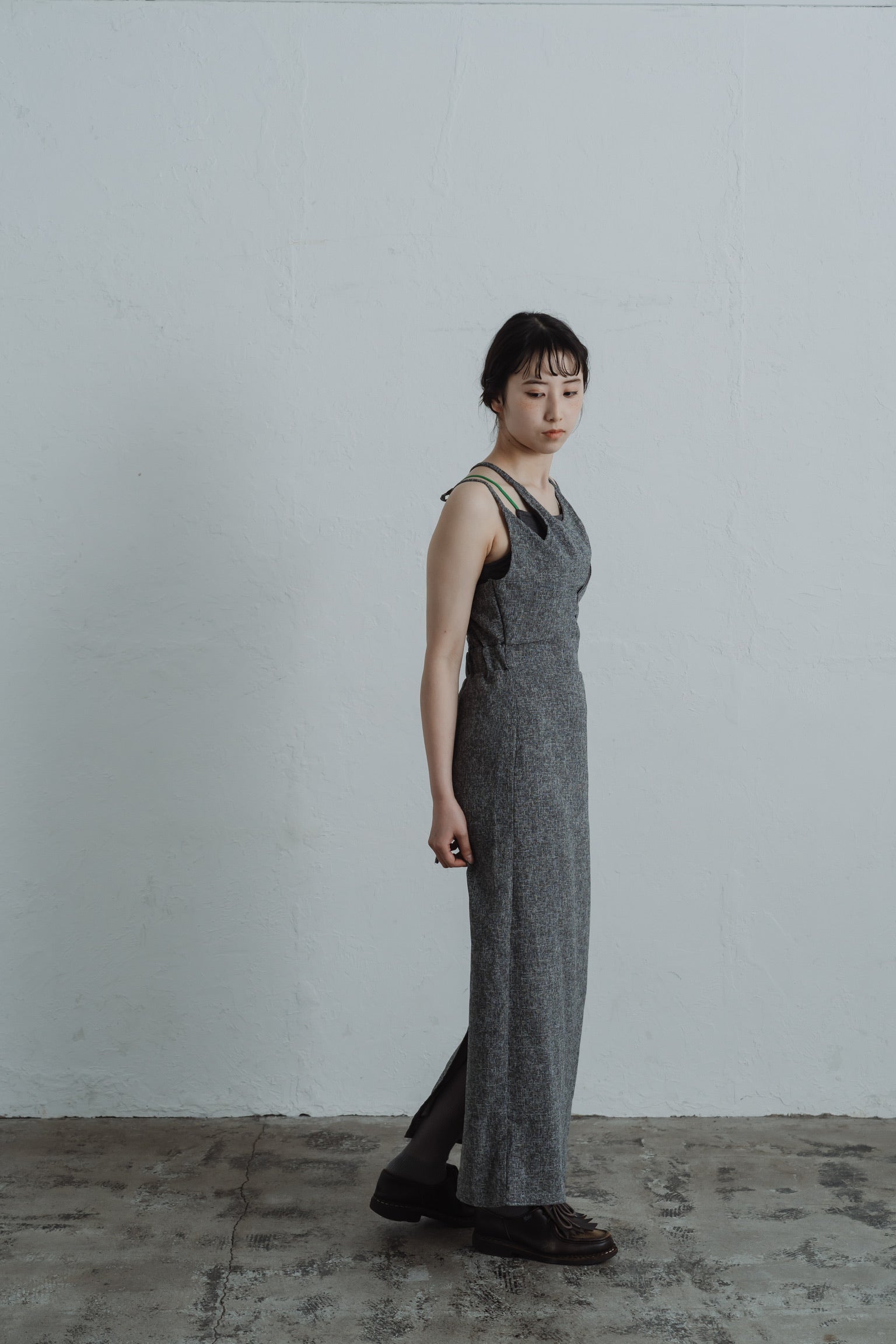 tweed halter cami one-piece