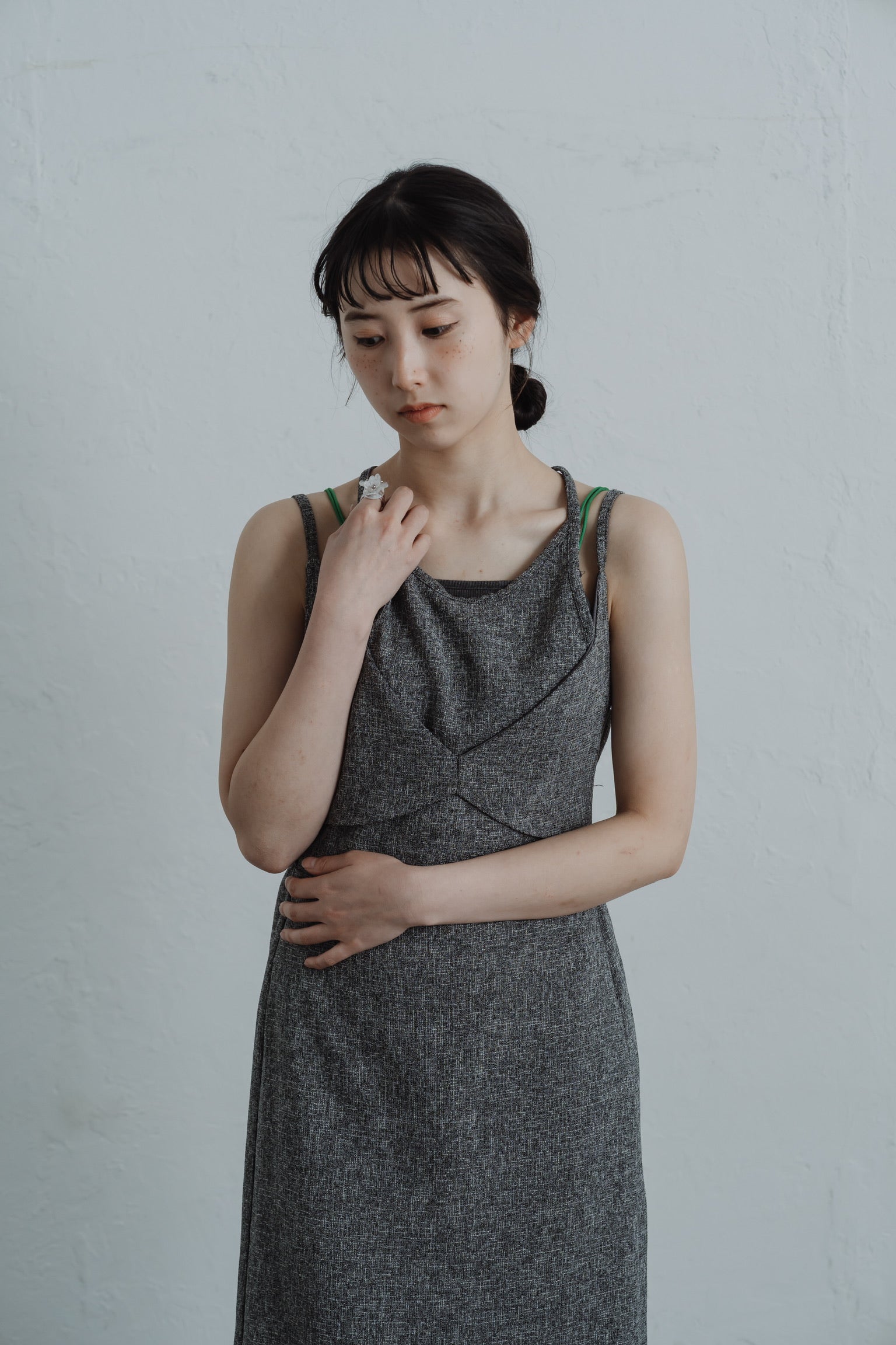 tweed halter cami one-piece
