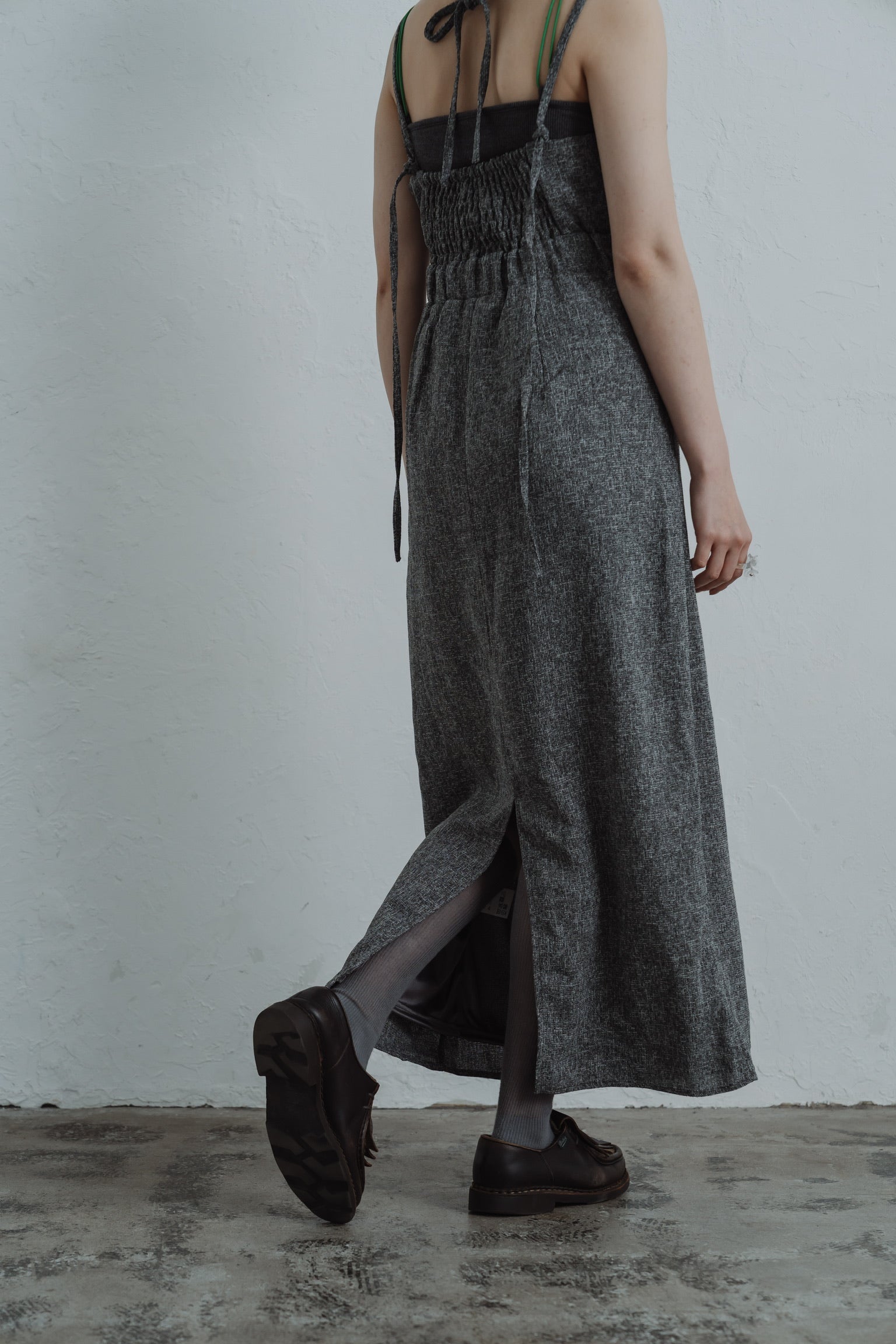 tweed halter cami one-piece