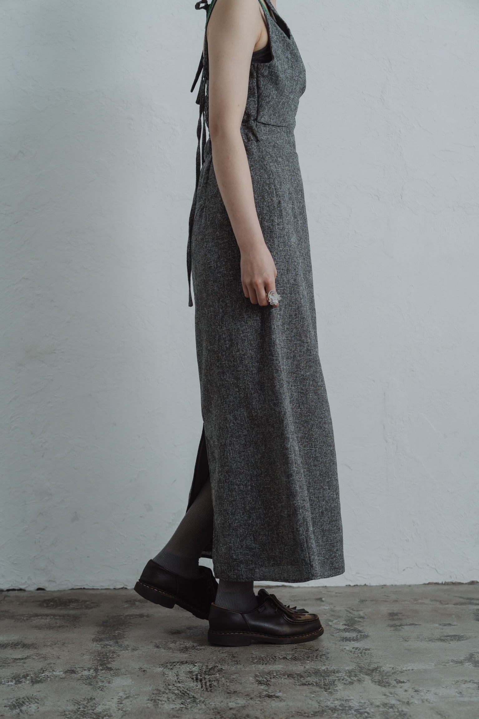 tweed halter cami one-piece