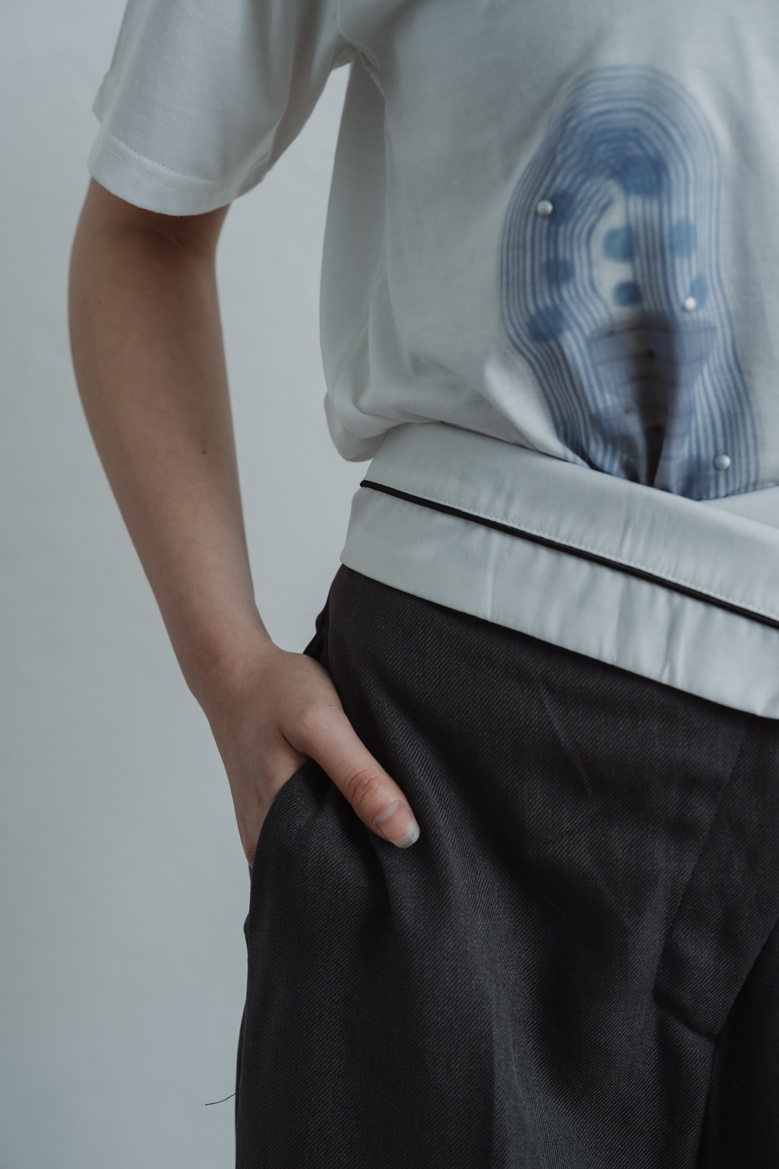 high waist tuck pants