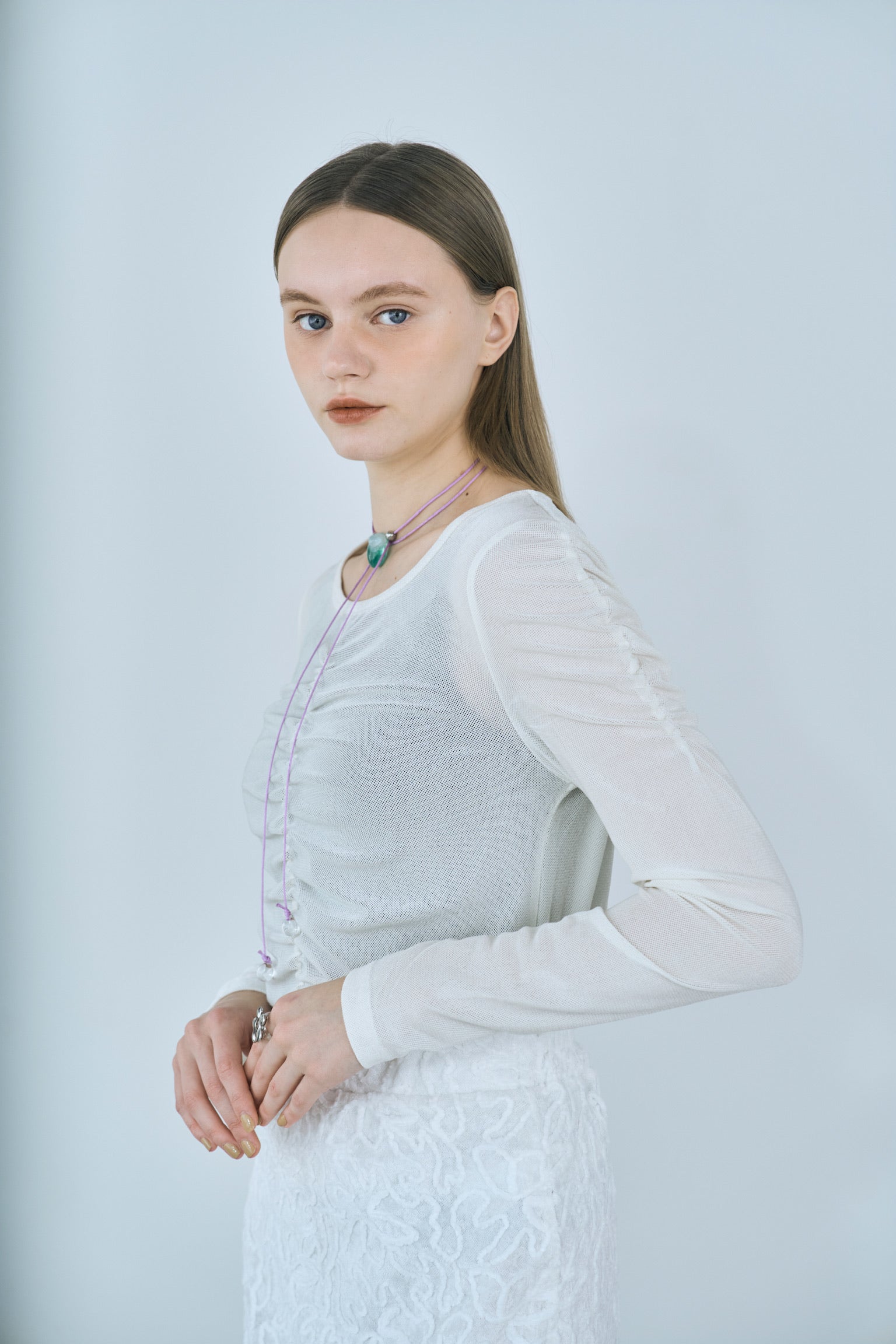 velour shirring tops