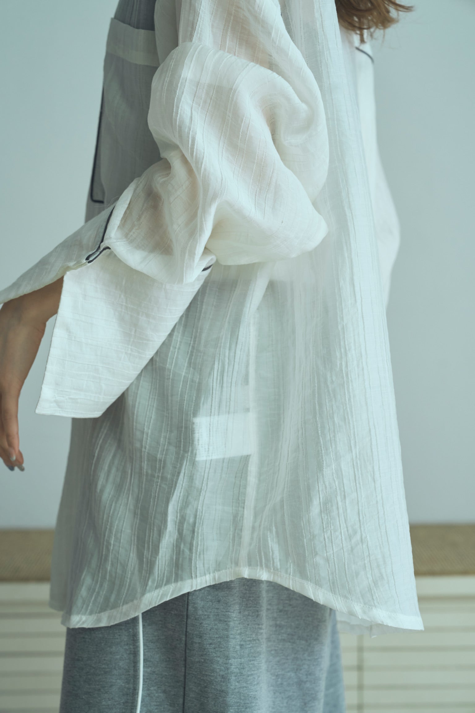 piping over shirt
