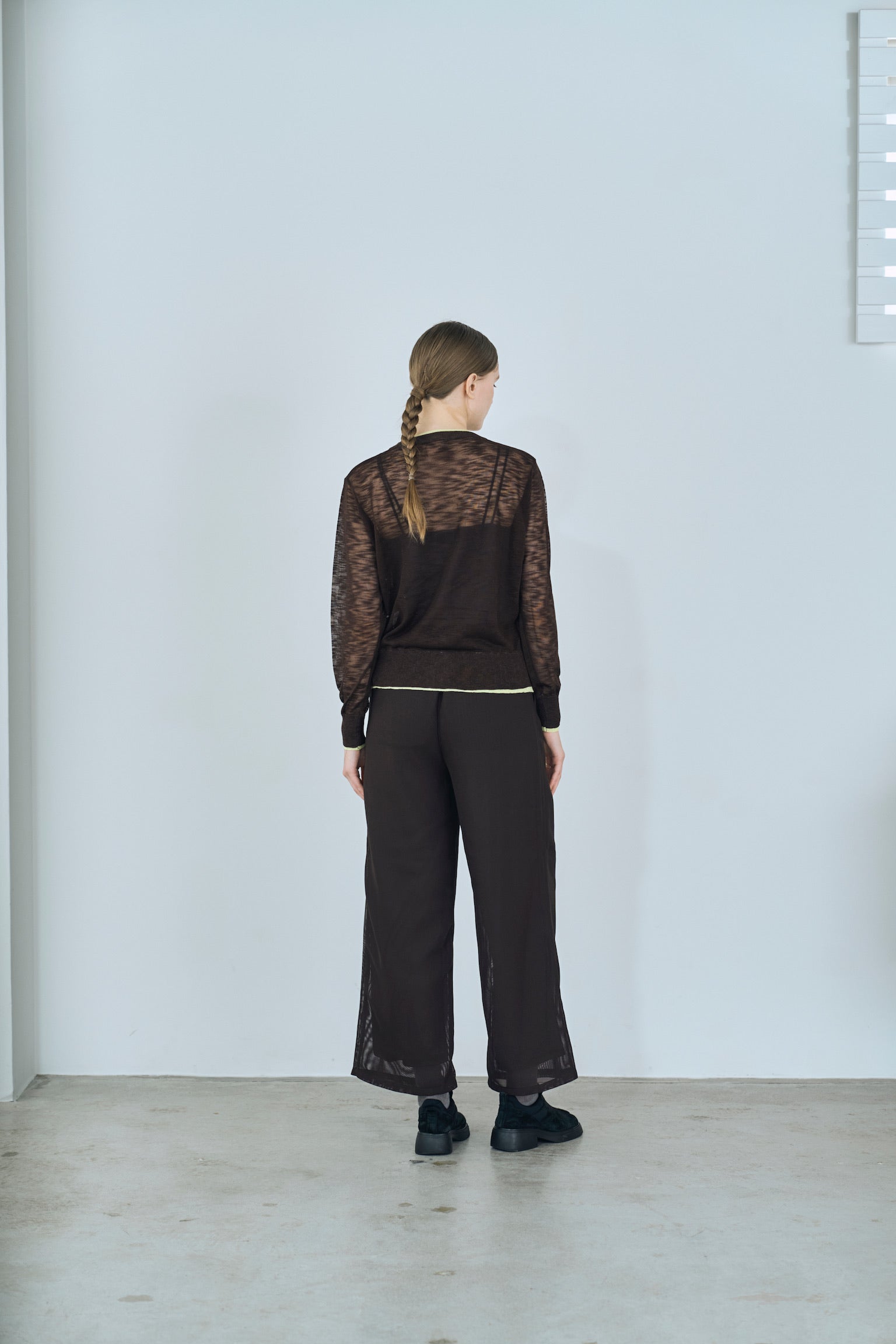 sheer knit cardigan