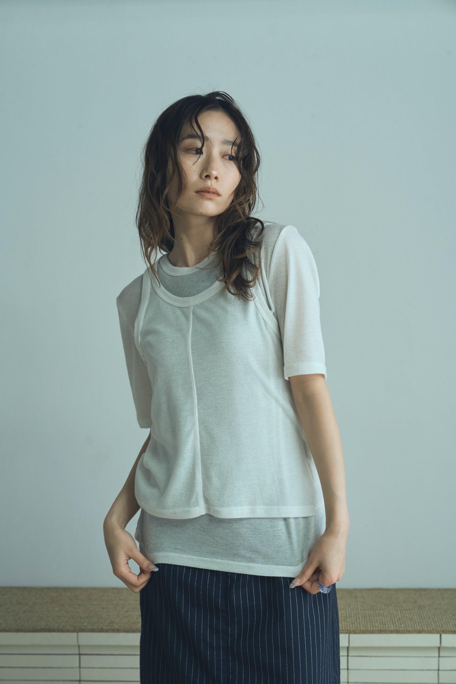 layered sheer twin tops