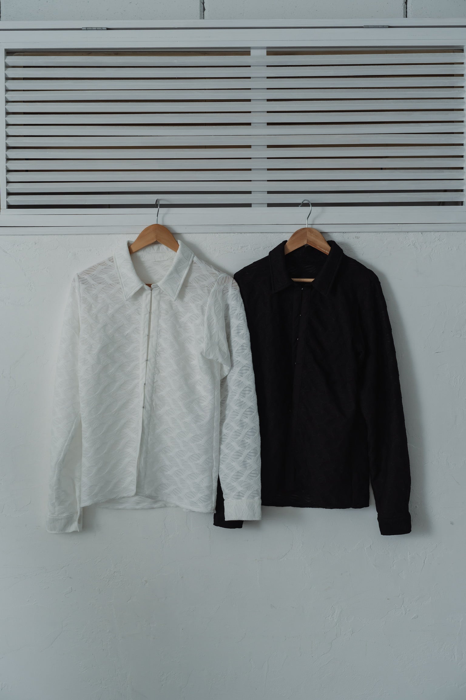lace jacquard hook shirt
