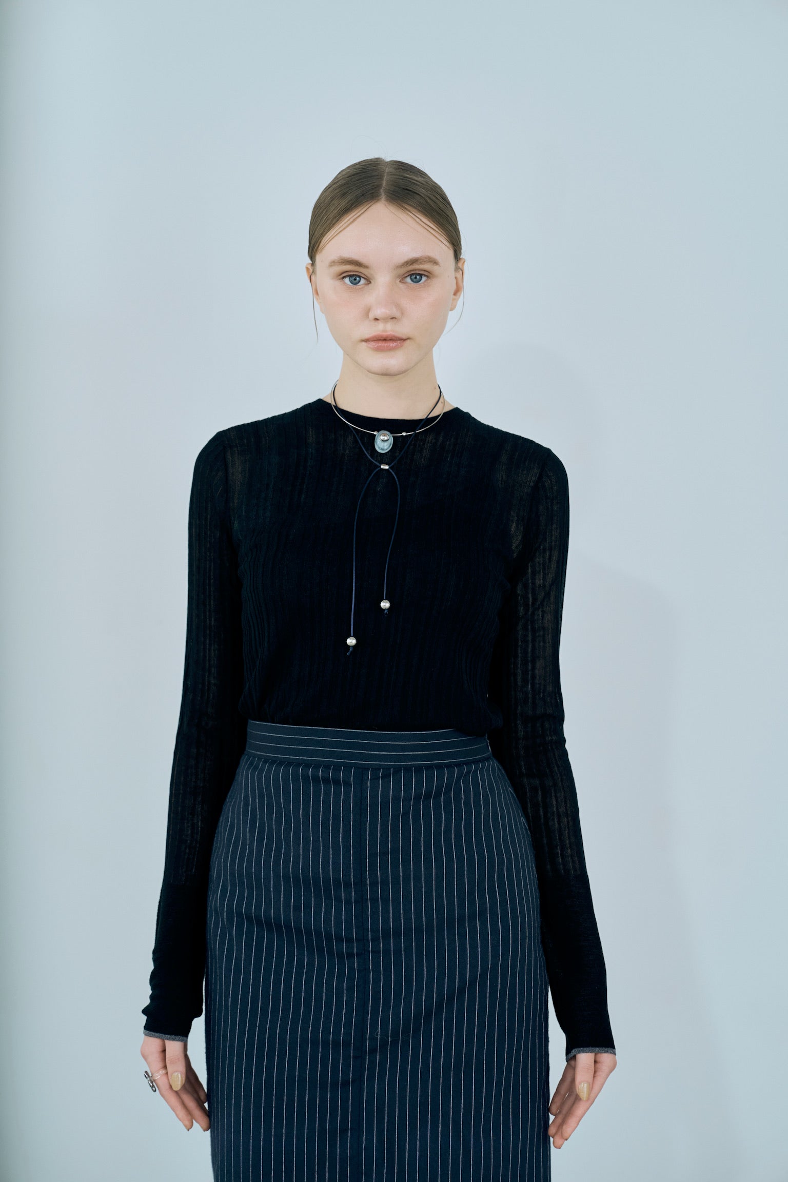 rib sheer tops